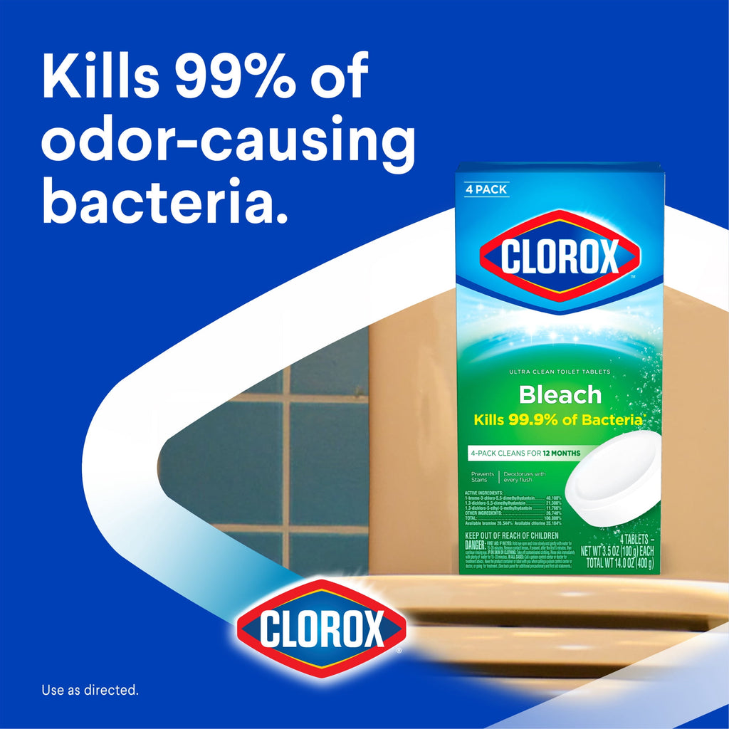 Clorox Bleach Automatic Toilet Bowl Cleaner Tablets 2 Pack