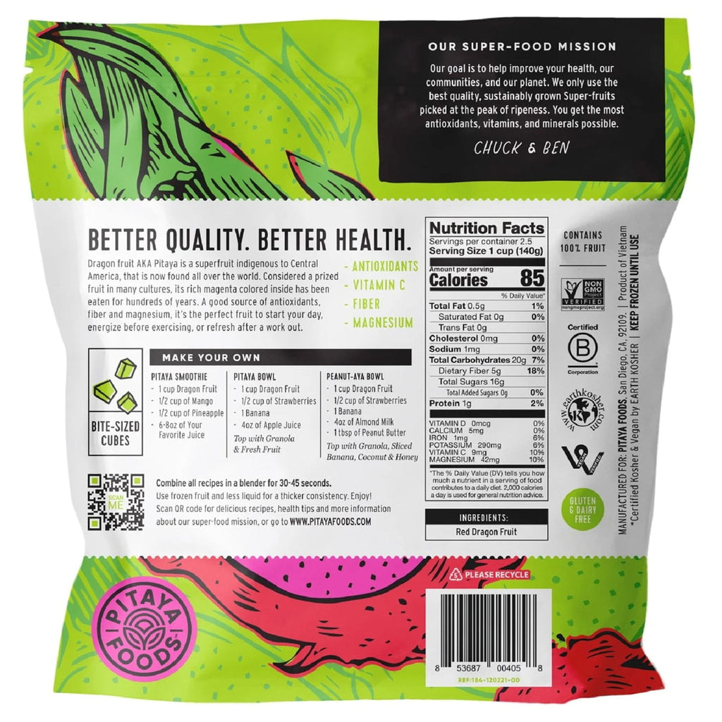 Pitaya Foods Frozen Dragon Fruit Pieces 12 Oz
