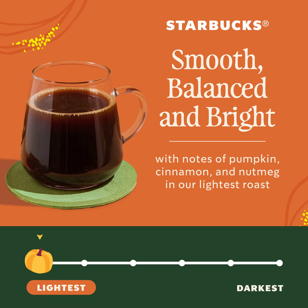 Starbucks at Home Pumpkin Spice Naturally Caffeinated Medium Roast Ground Coffee 17 oz Bag