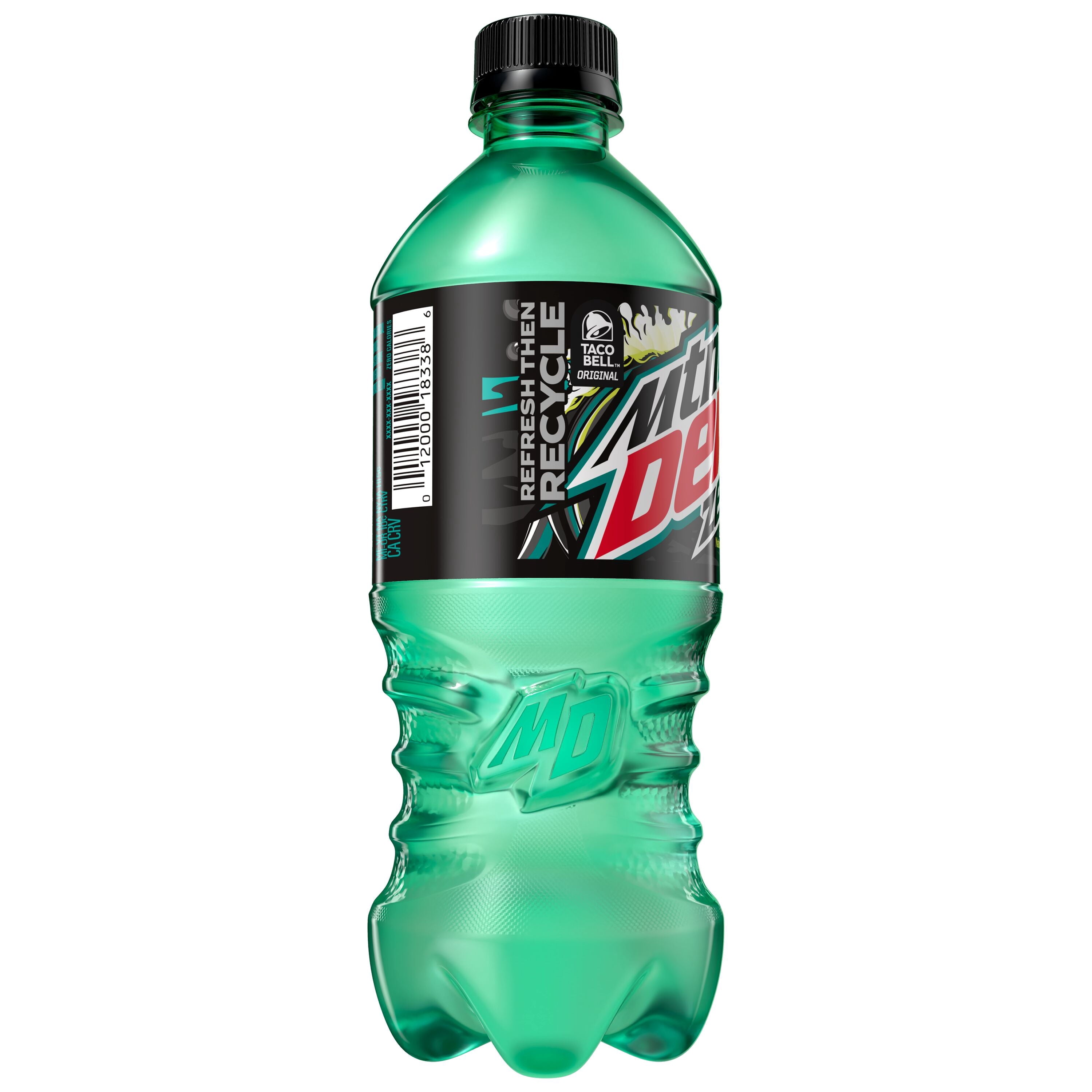 Mountain Dew Zero Sugar Baja Blast Tropical Lime Soda Pop Bottle 20 Fl Oz