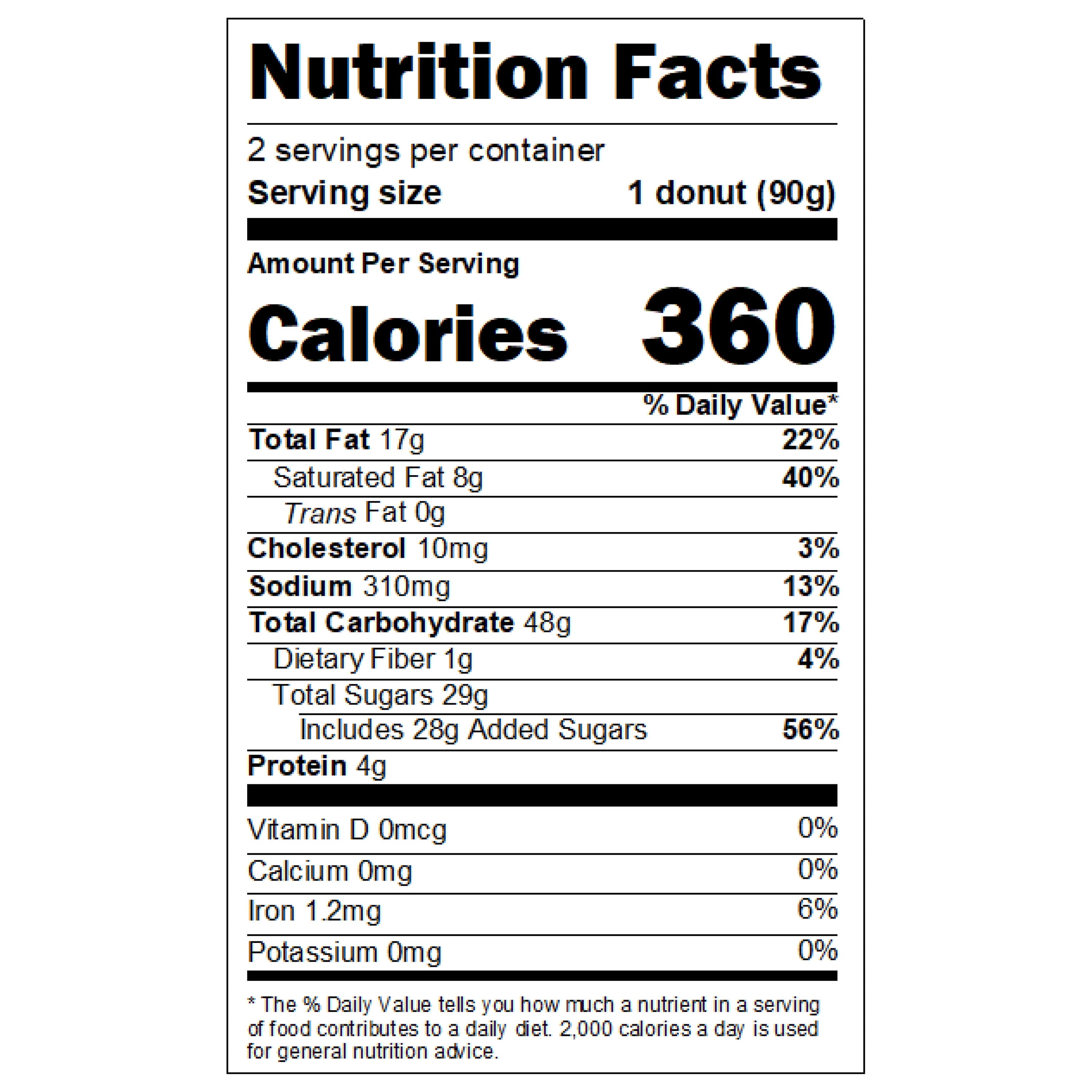 Regular Glazed Sour Cream Donuts 4 Oz 2 Count Freshness Guaranteed