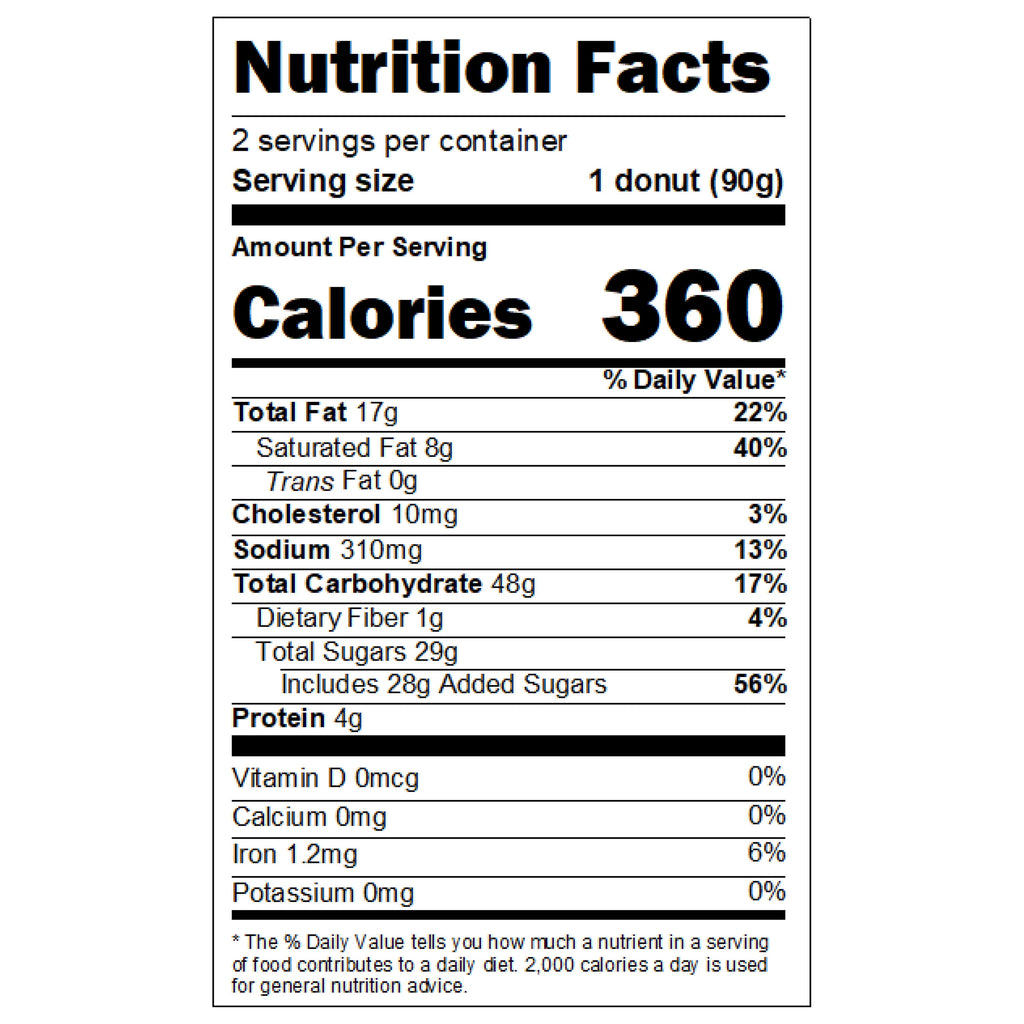 Regular Glazed Sour Cream Cake Donuts 4 Oz 2 Count Freshness Guaranteed