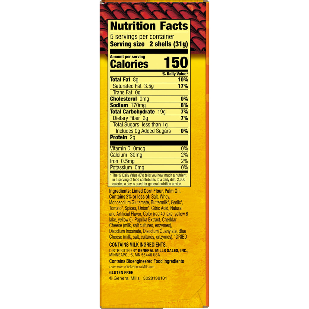Stand 'N Stuff Bold Nacho Cheese Taco Shells 5.4 Oz 10 Count Old El Paso