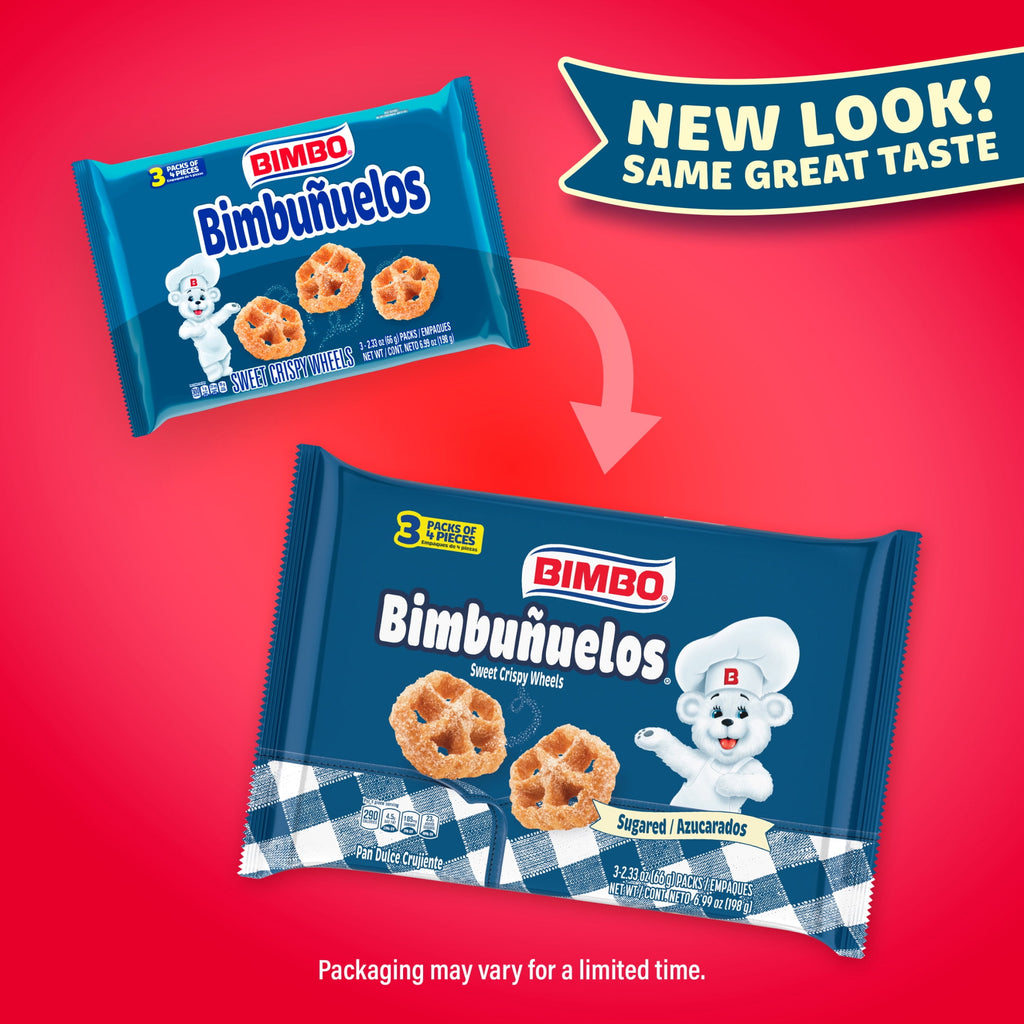 Sugar Sweet Crispy Wheels 6.99 Oz 3 Count Pastries Bimbo