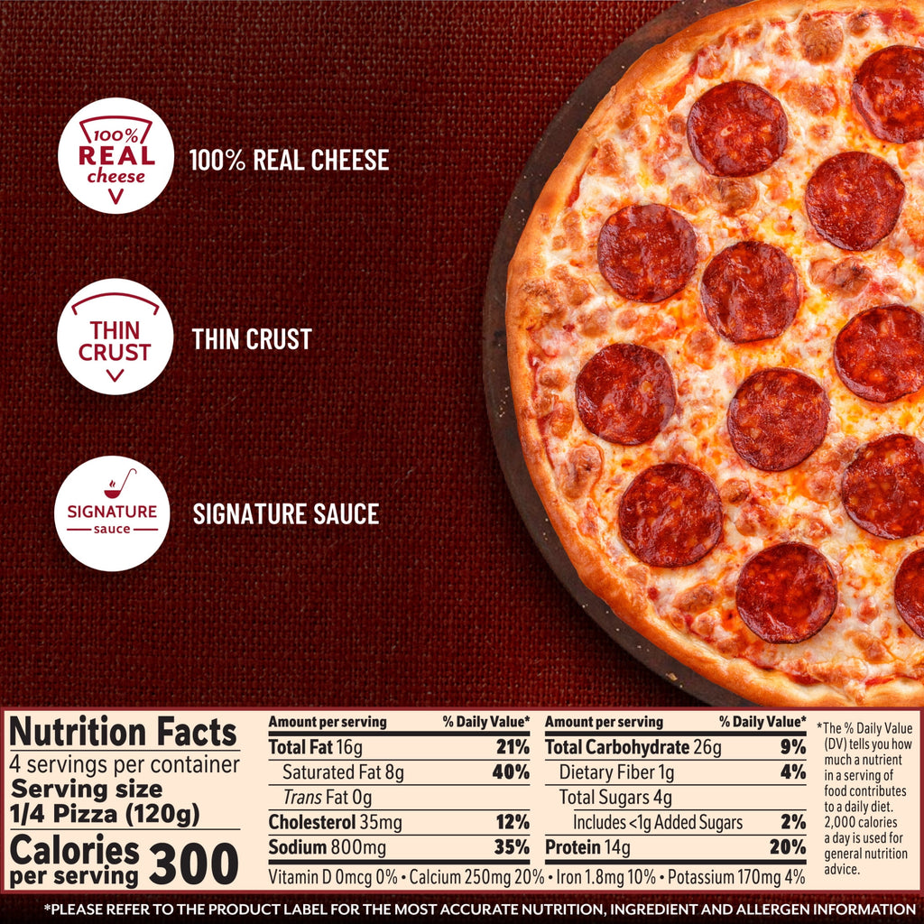 DiGiorno Thin Crust Pepperoni Frozen Pizza 16.9 Oz