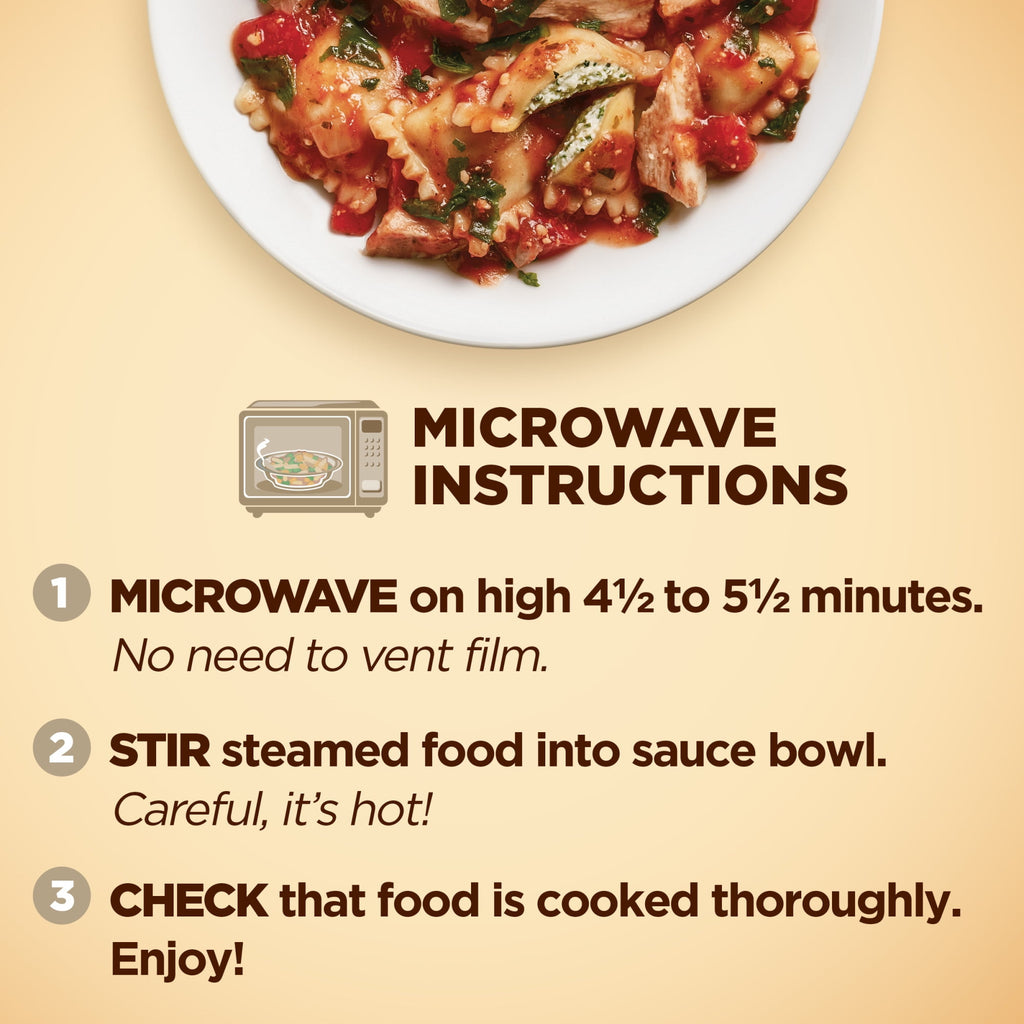 Healthy Choice Cafe Steamers Four-Cheese Ravioli & Chicken Marinara Frozen Meal 10 Oz