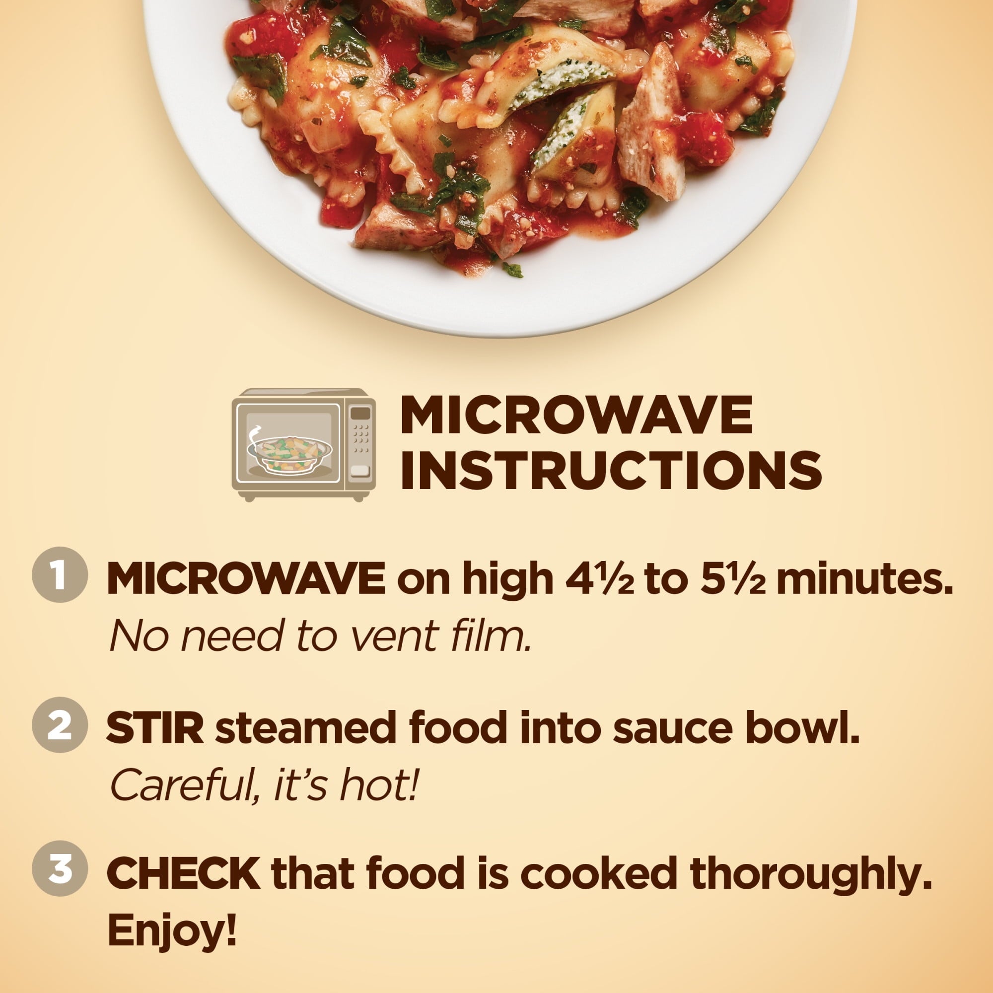 Healthy Choice Cafe Steamers Four-Cheese Ravioli & Chicken Marinara Frozen Meal 10 Oz