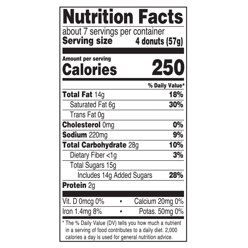 Powdered Cinnamon Sugar Mini Donuts 14 Oz 21 Count Freshness Guaranteed