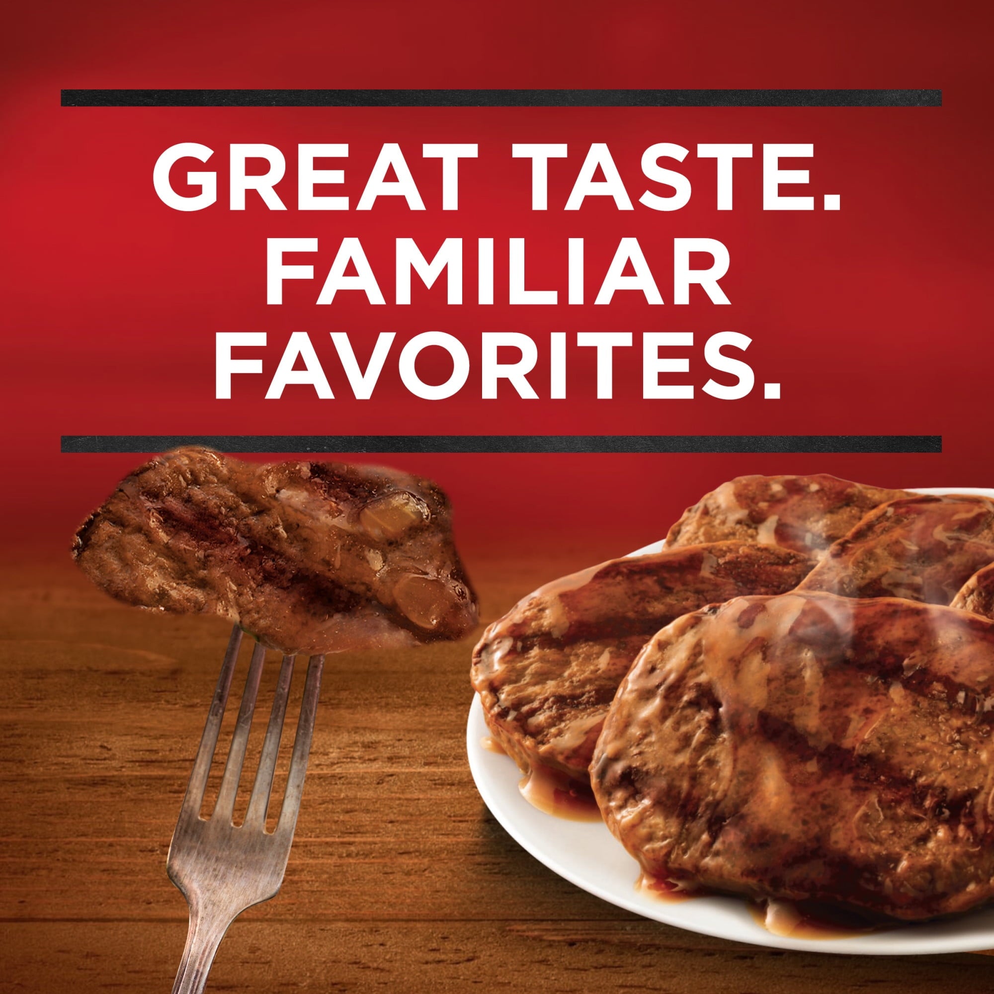 Banquet Salisbury Steaks & Brown Gravy Frozen Family Meal 27 Oz