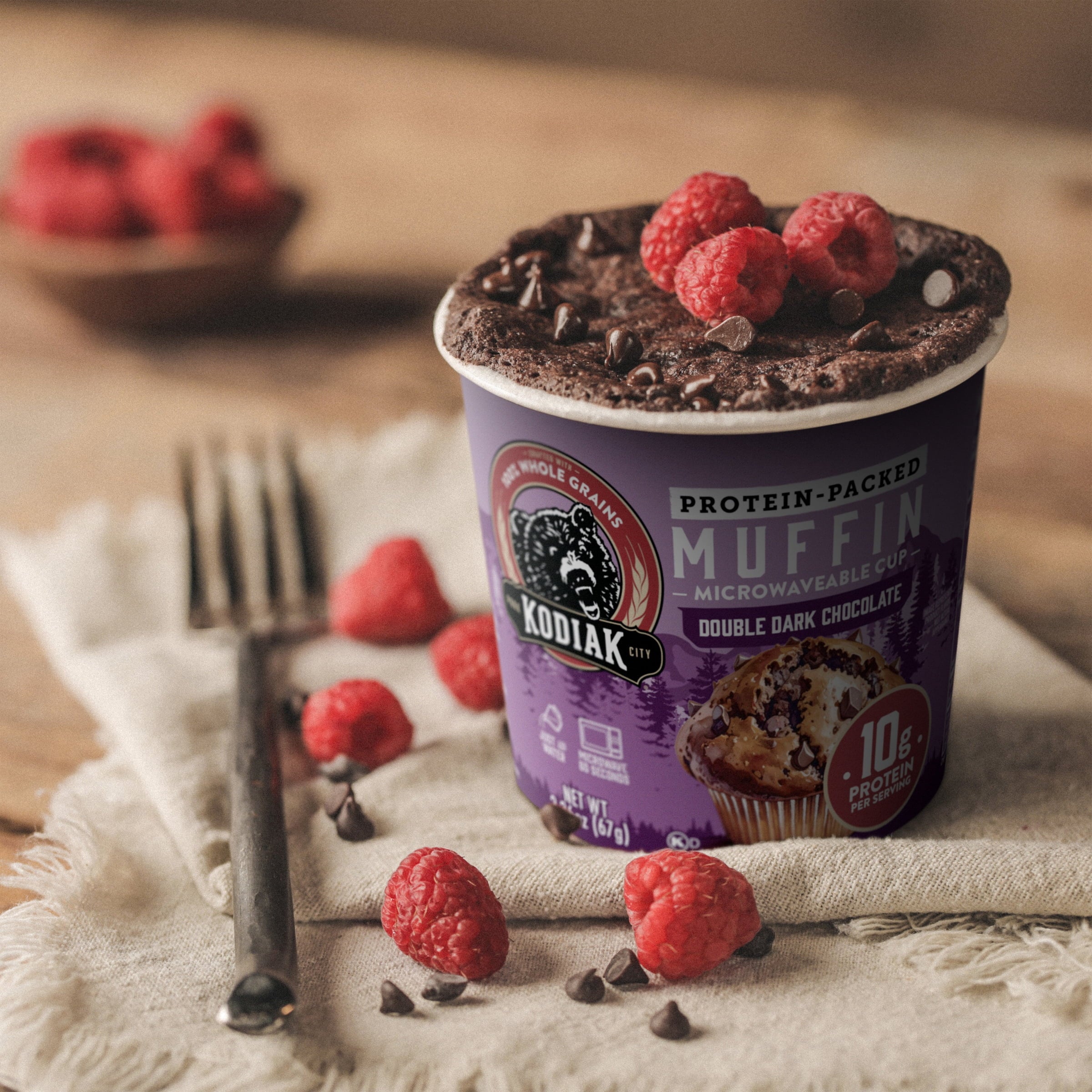 Double Dark Chocolate Muffin Power Cup 2.36 Oz Kodiak