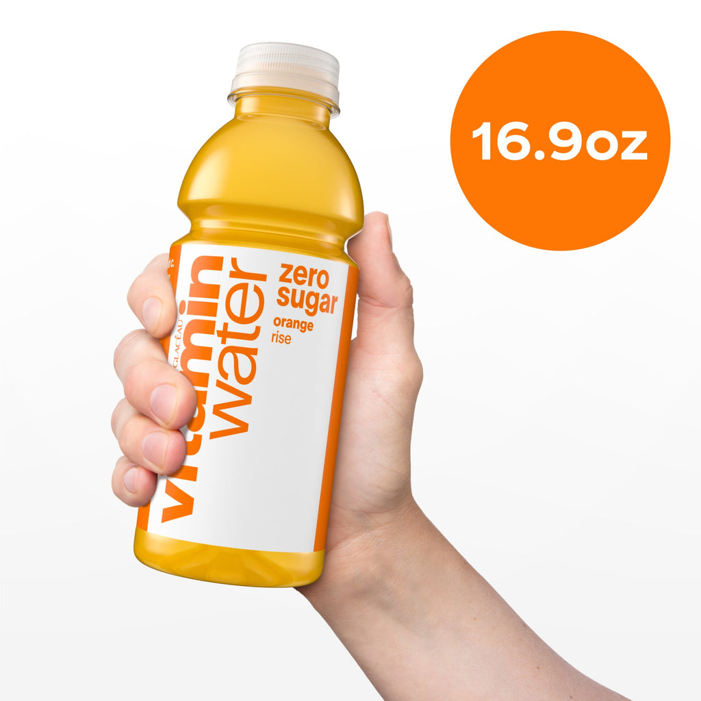 Vitaminwater Zero Sugar Rise Orange Flavored Water 16.9 fl oz 6 Pack