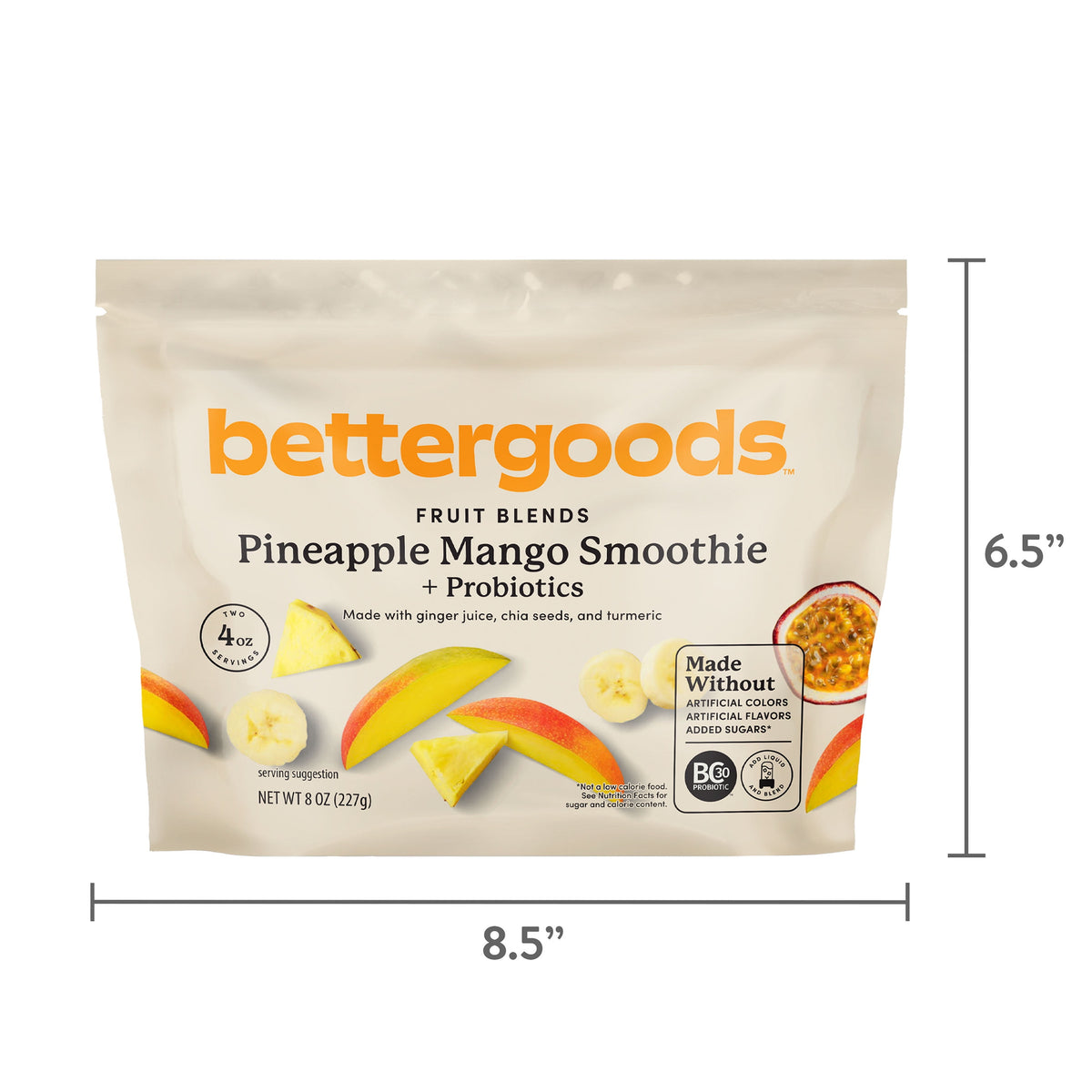 Bettergoods Pineapple Mango + Probiotics Smoothie Mix 8 oz
