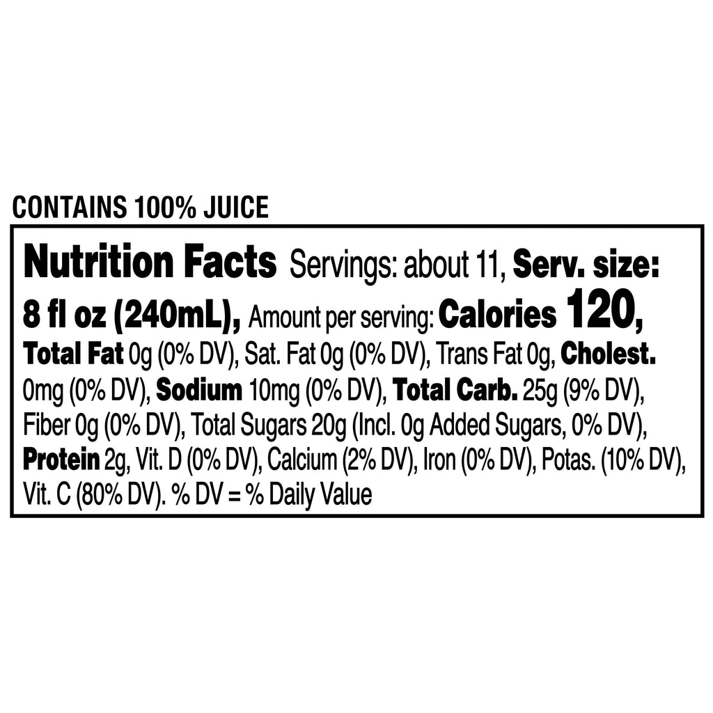 Great Value 100% Orange Juice from Concentrate No Pulp 89 fl oz