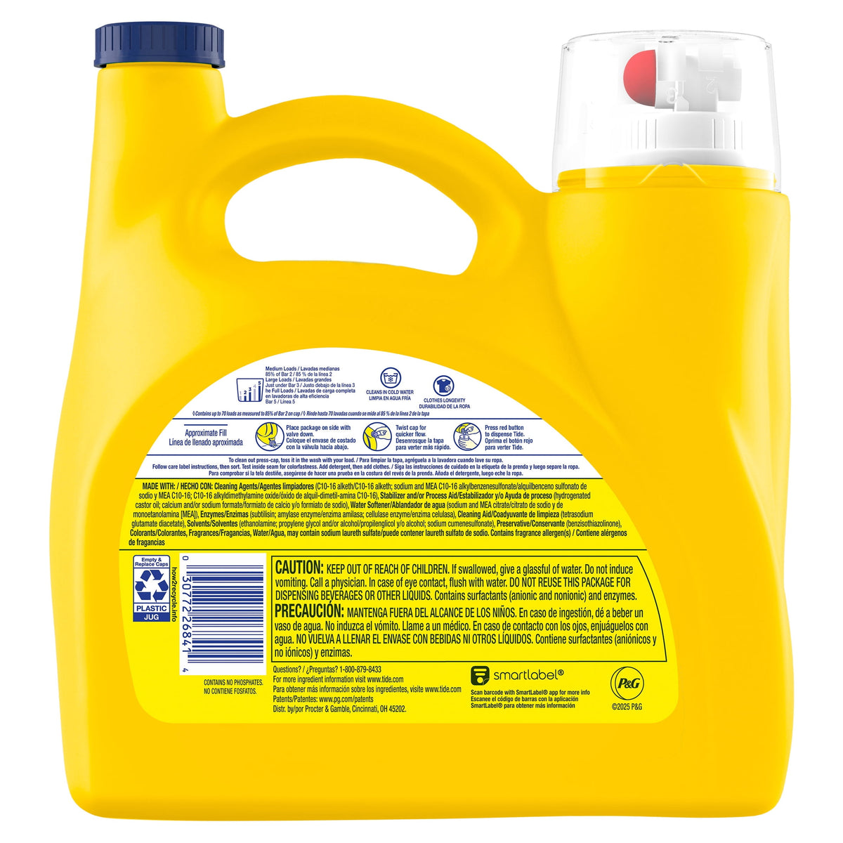 Tide Simply Oxi Boost + Febreze Odor Defense Liquid Laundry Detergent Sunny Breeze 94 fl oz 70 Loads