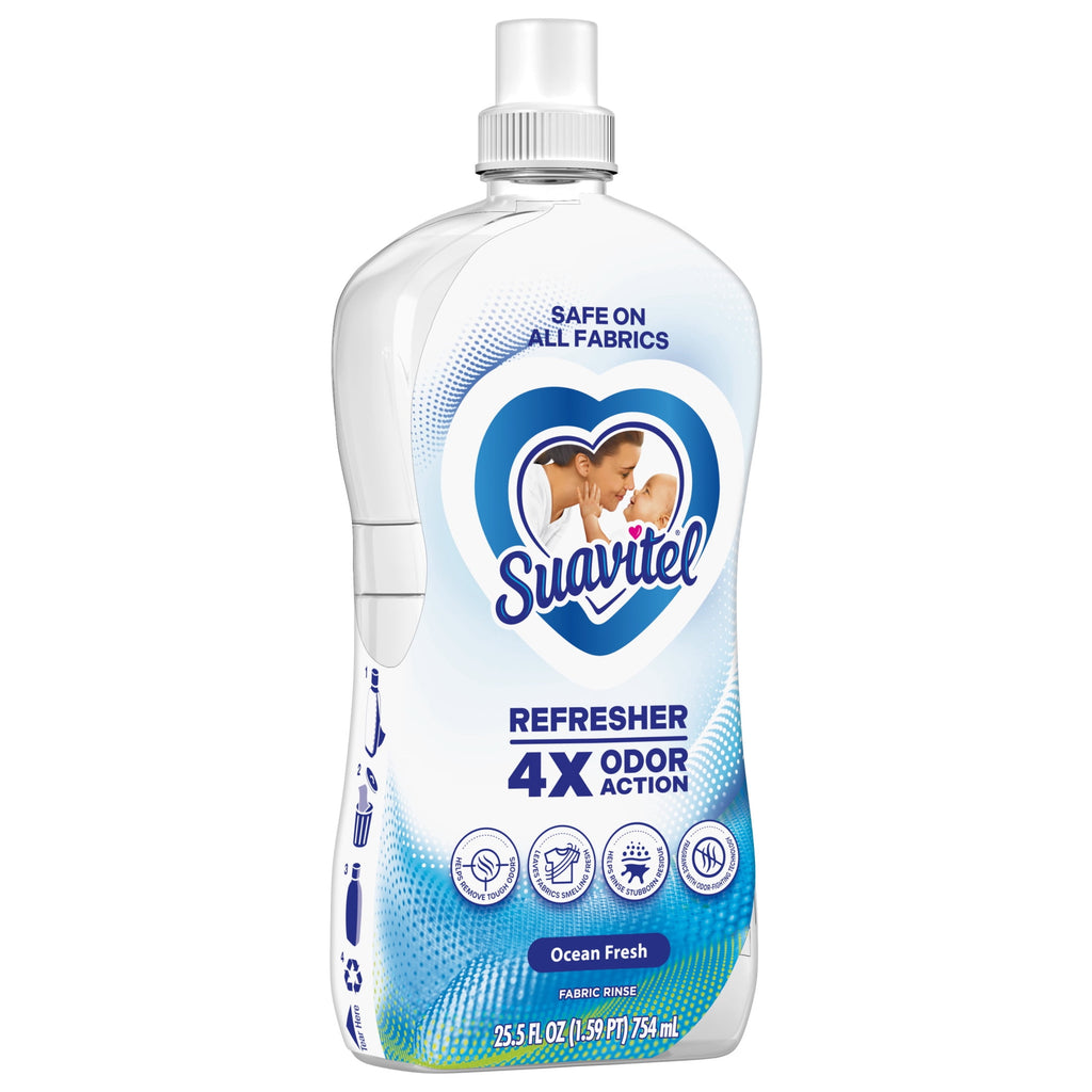 Suavitel Refresher Fabric Rinse 4X Odor Action Ocean Fresh Scent 25.5 fl oz