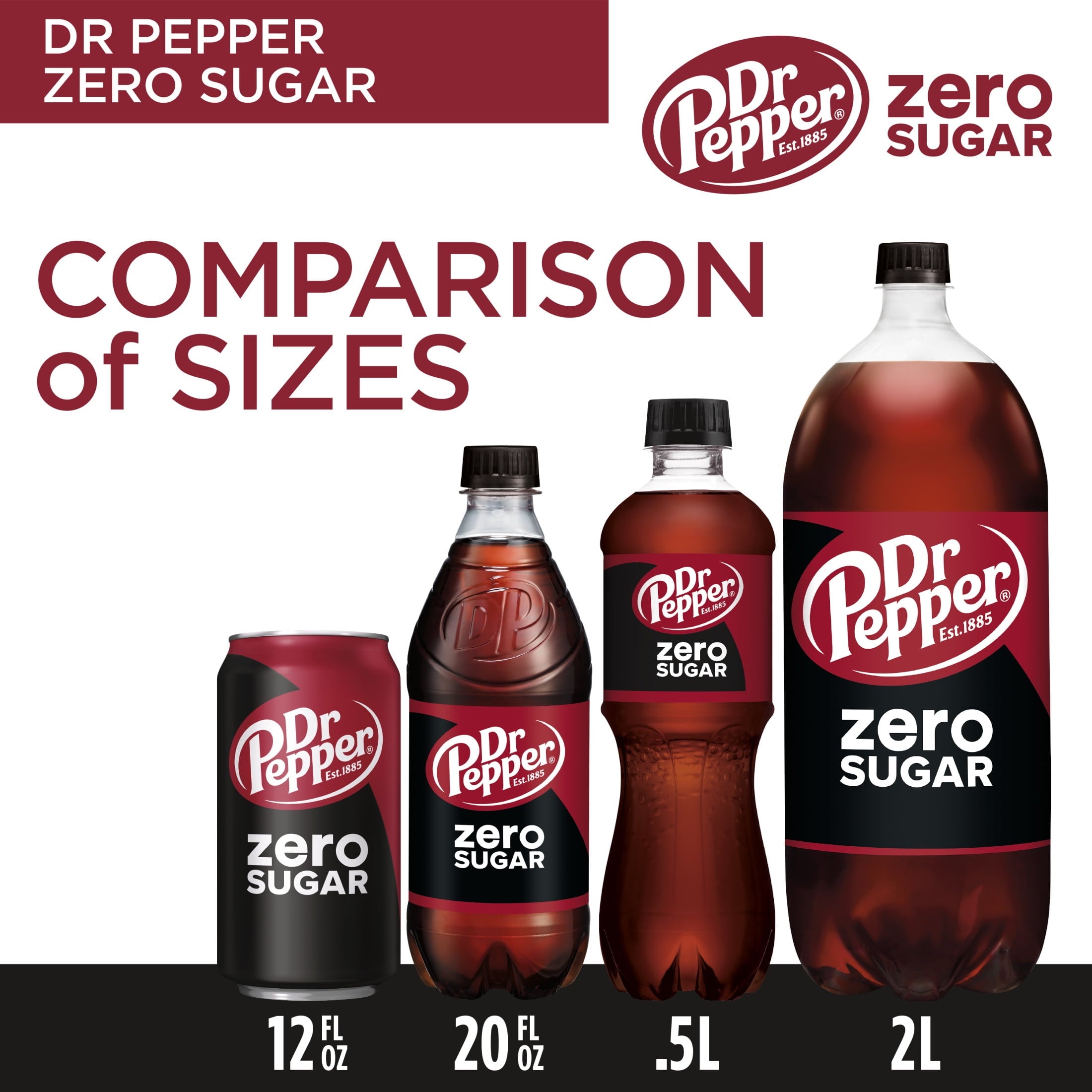 Zero Sugar Soda Pop Bottle 20 Fl Oz Dr Pepper
