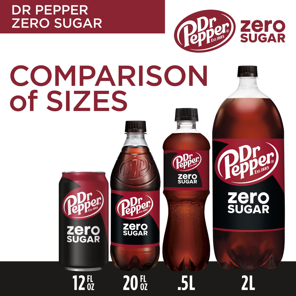Zero Sugar Soda Pop Cans 12 Fl Oz 12 Pack Dr Pepper