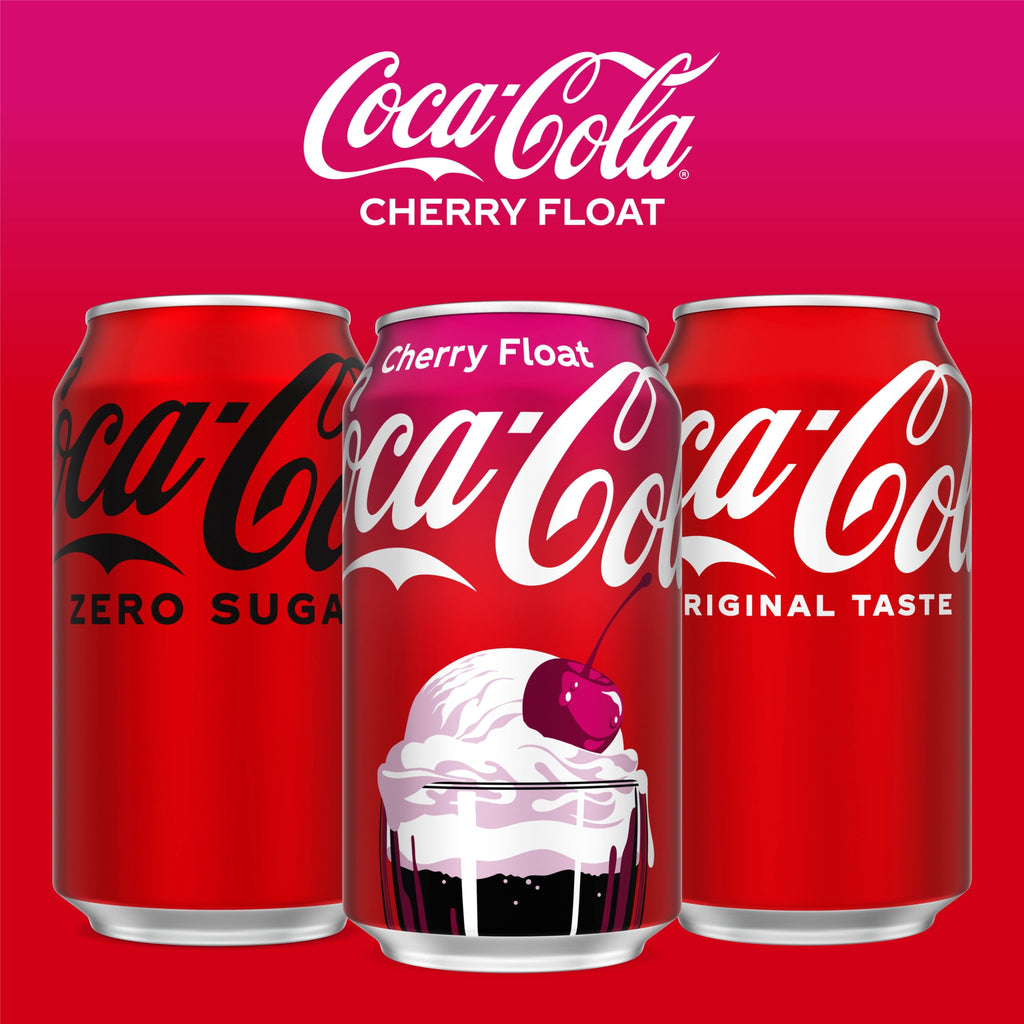 Cherry Float Soda Pop Fridge Pack Cans 12 Fl Oz 12 Pack Coca-Cola