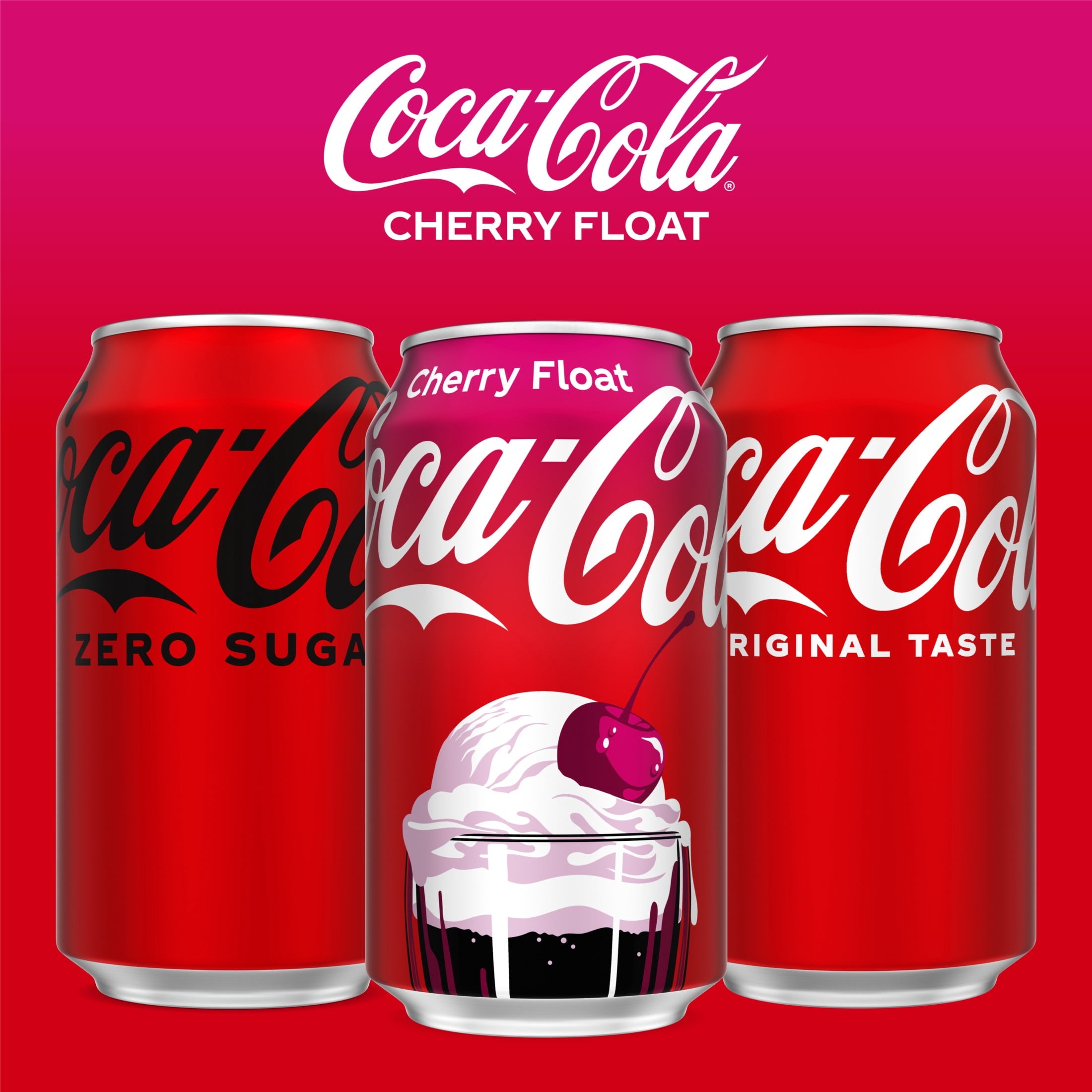 Cherry Float Soda Pop Fridge Pack Cans 12 Fl Oz 12 Pack Coca-Cola