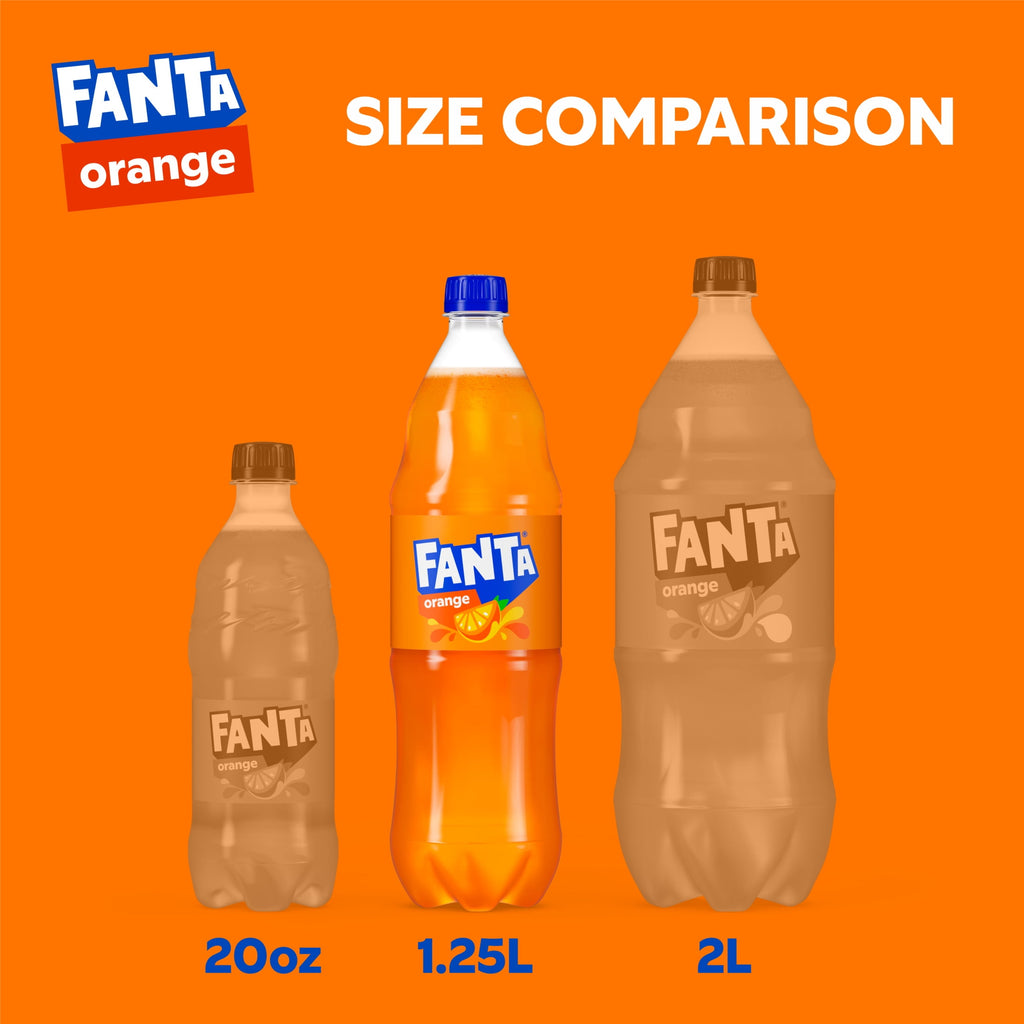 Fanta Orange Soda Pop Bottle 1.25 L