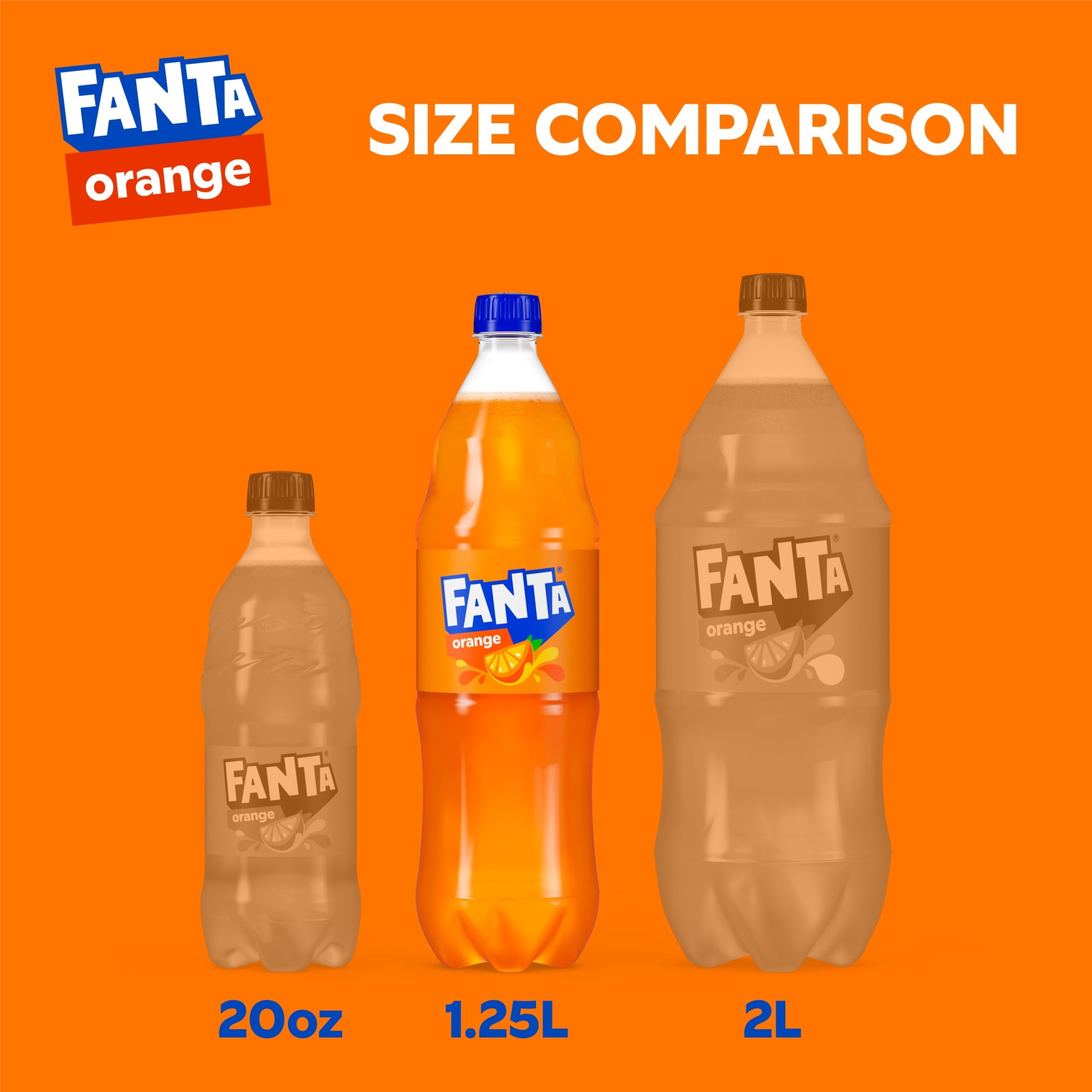 Fanta Orange Soda Pop Bottle 1.25 L