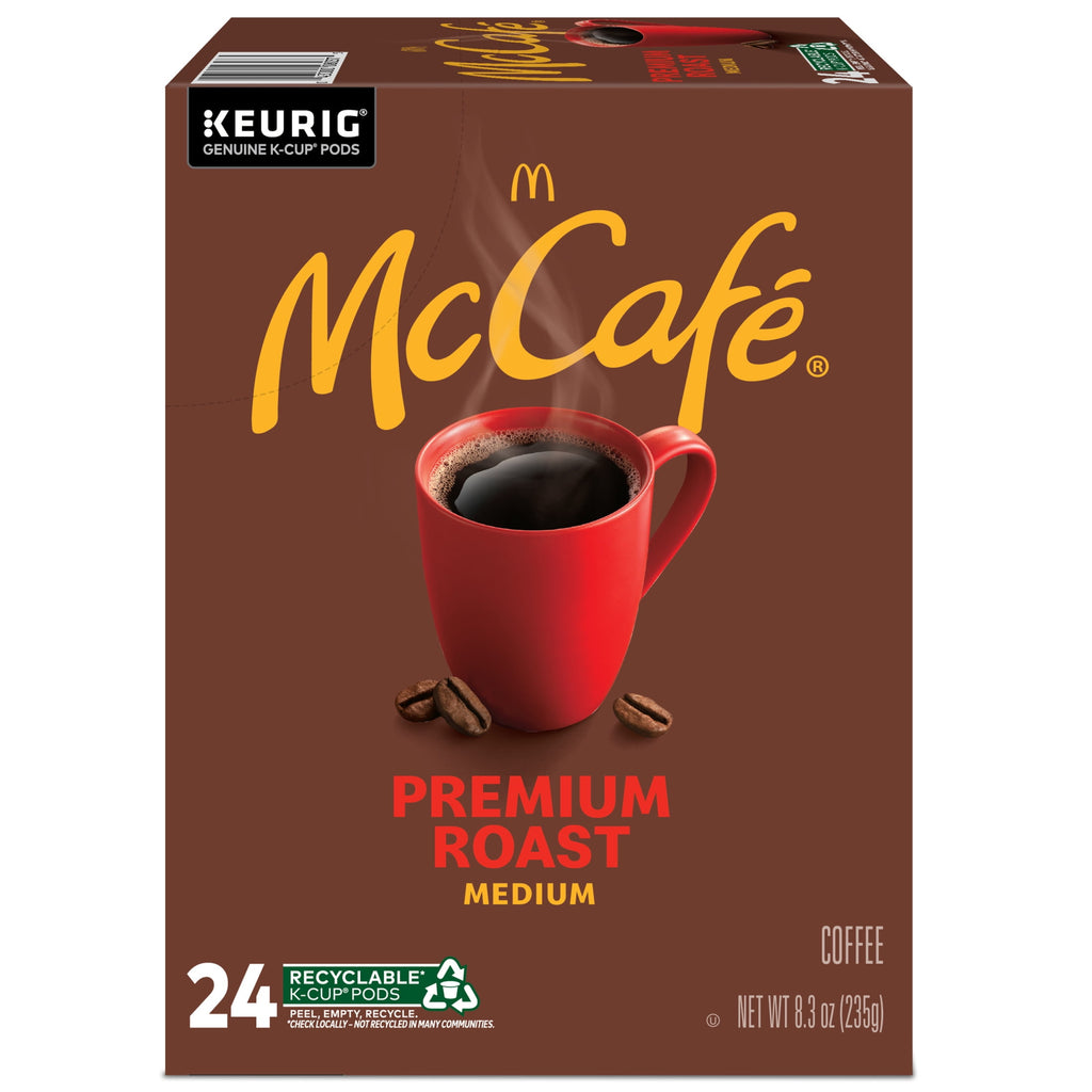 McCafé Premium Roast Naturally Caffeinated Medium Roast Coffee Keurig K-Cup Pods 24 Count Box
