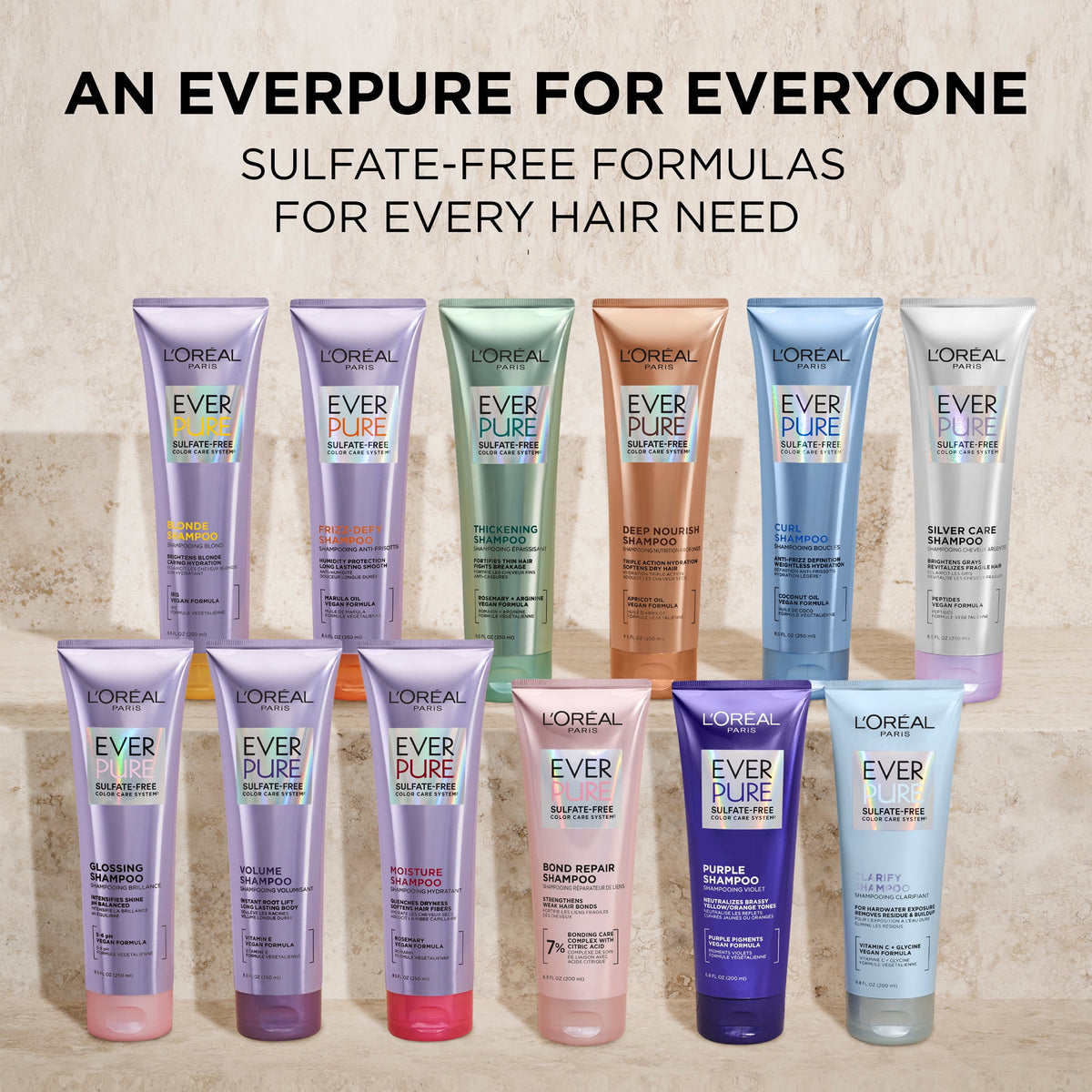 L'Oreal Paris EverPure Volume Sulfate Free Shampoo for Fine Hair 8.5 fl oz