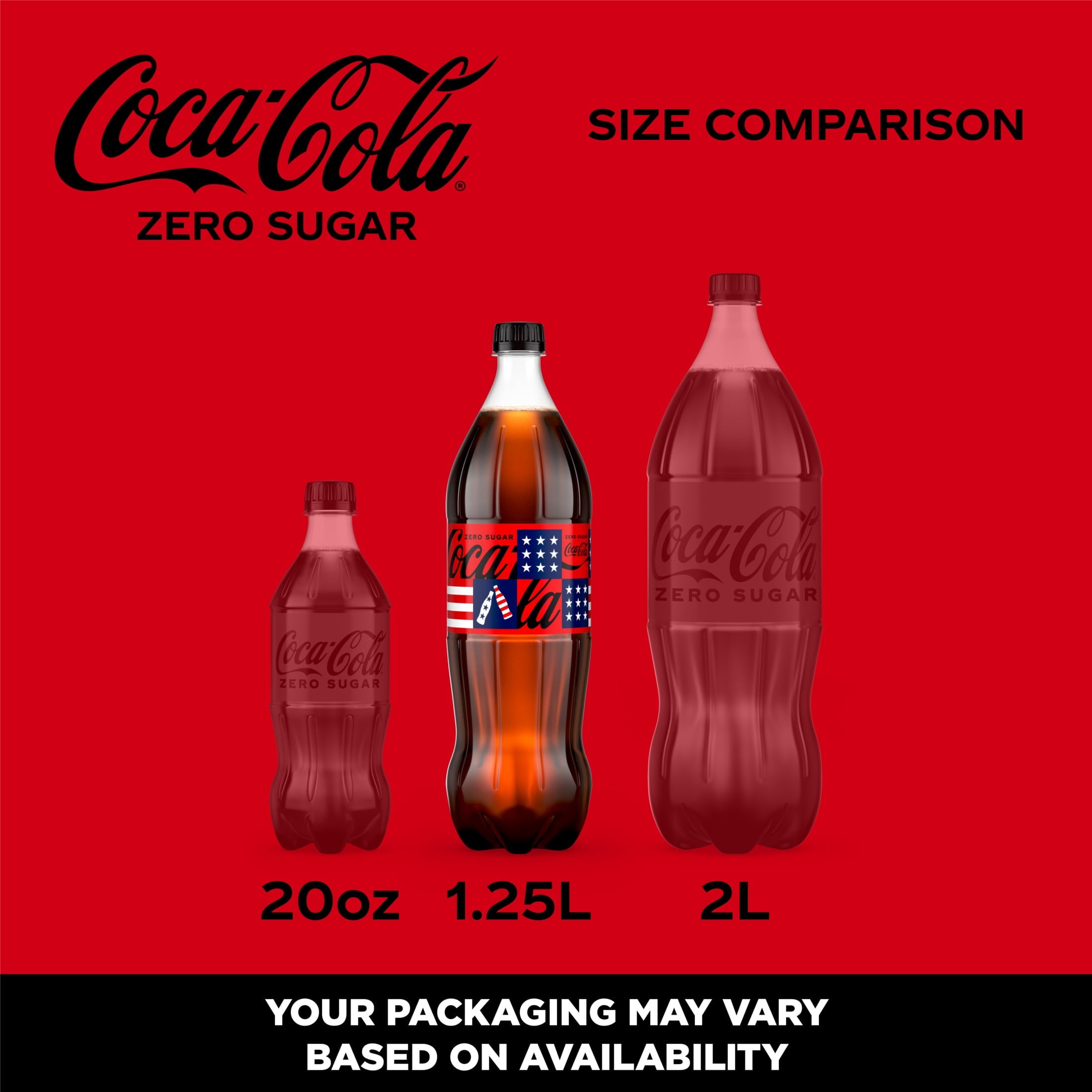 Zero Sugar Soda Pop Bottle 1.25 Liters Coca-Cola