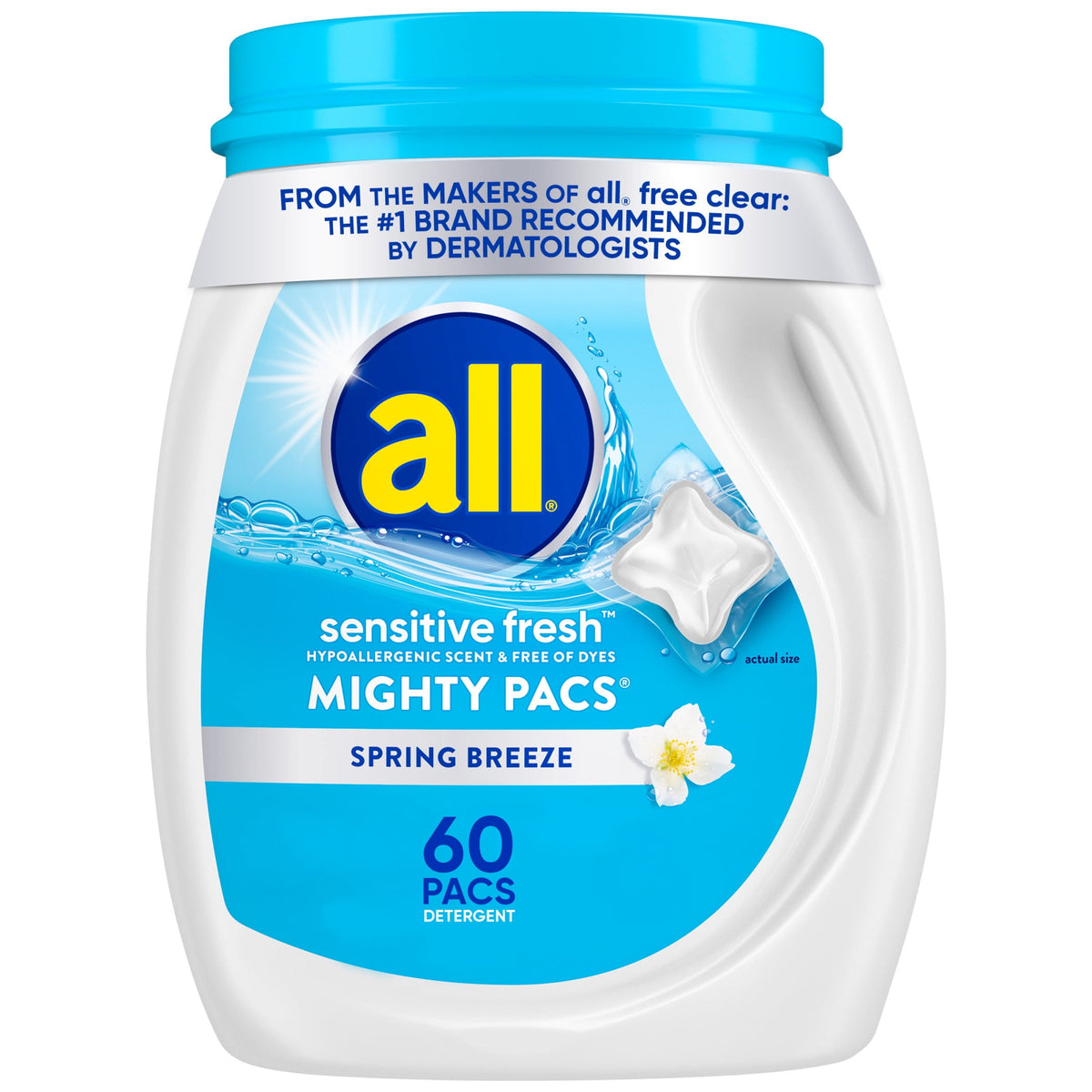 all Sensitive Fresh Mighty Pacs Laundry Detergent Pacs