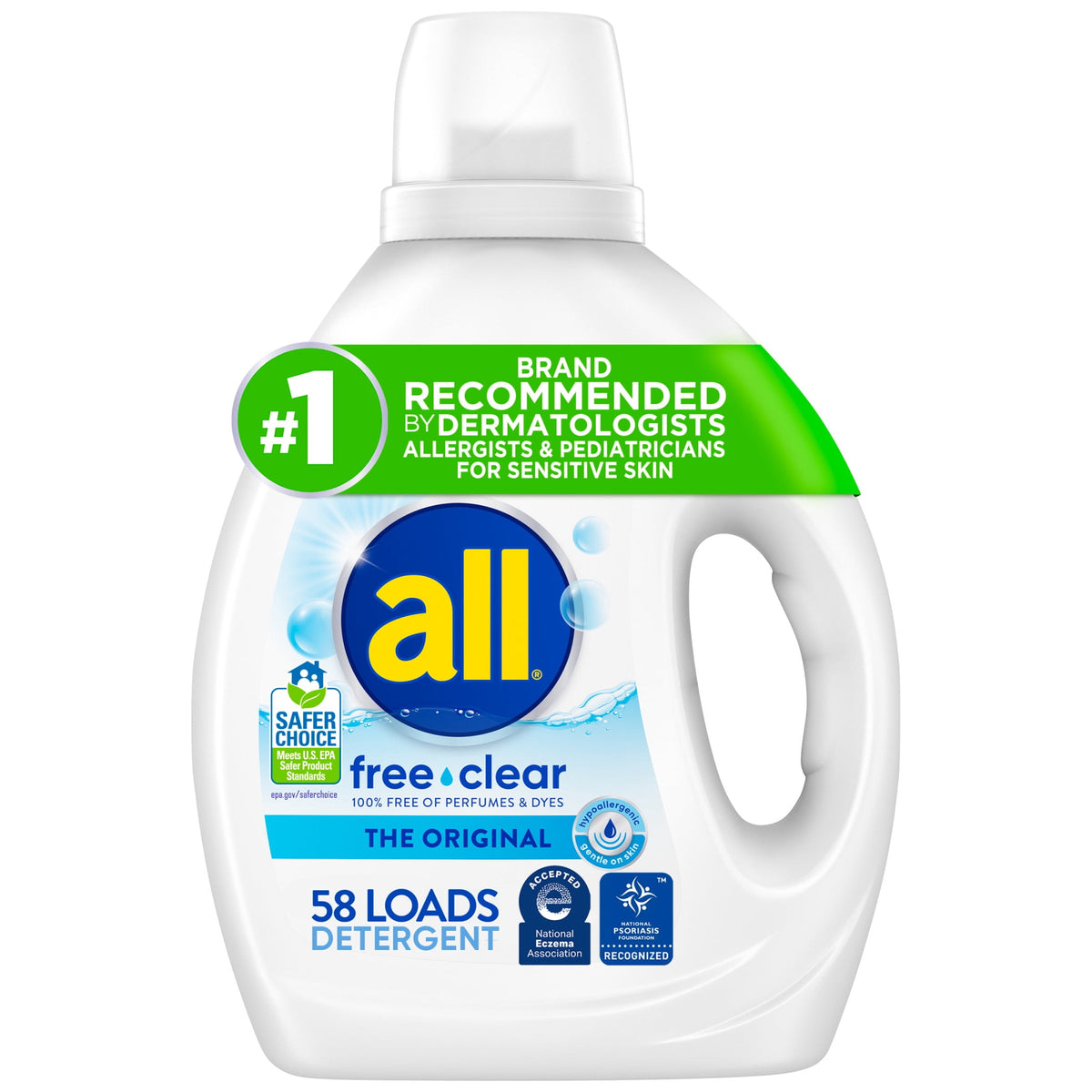 all Free Clear Liquid Laundry Detergent 73 oz 58 Loads