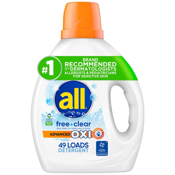 all Free Clear Advanced Oxi Liquid Laundry Detergent 73 fl oz 49 Loads