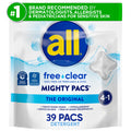 all free clear MIGHTY PACS The Original Laundry Detergent Pacs for Sensitive Skin 39 Count
