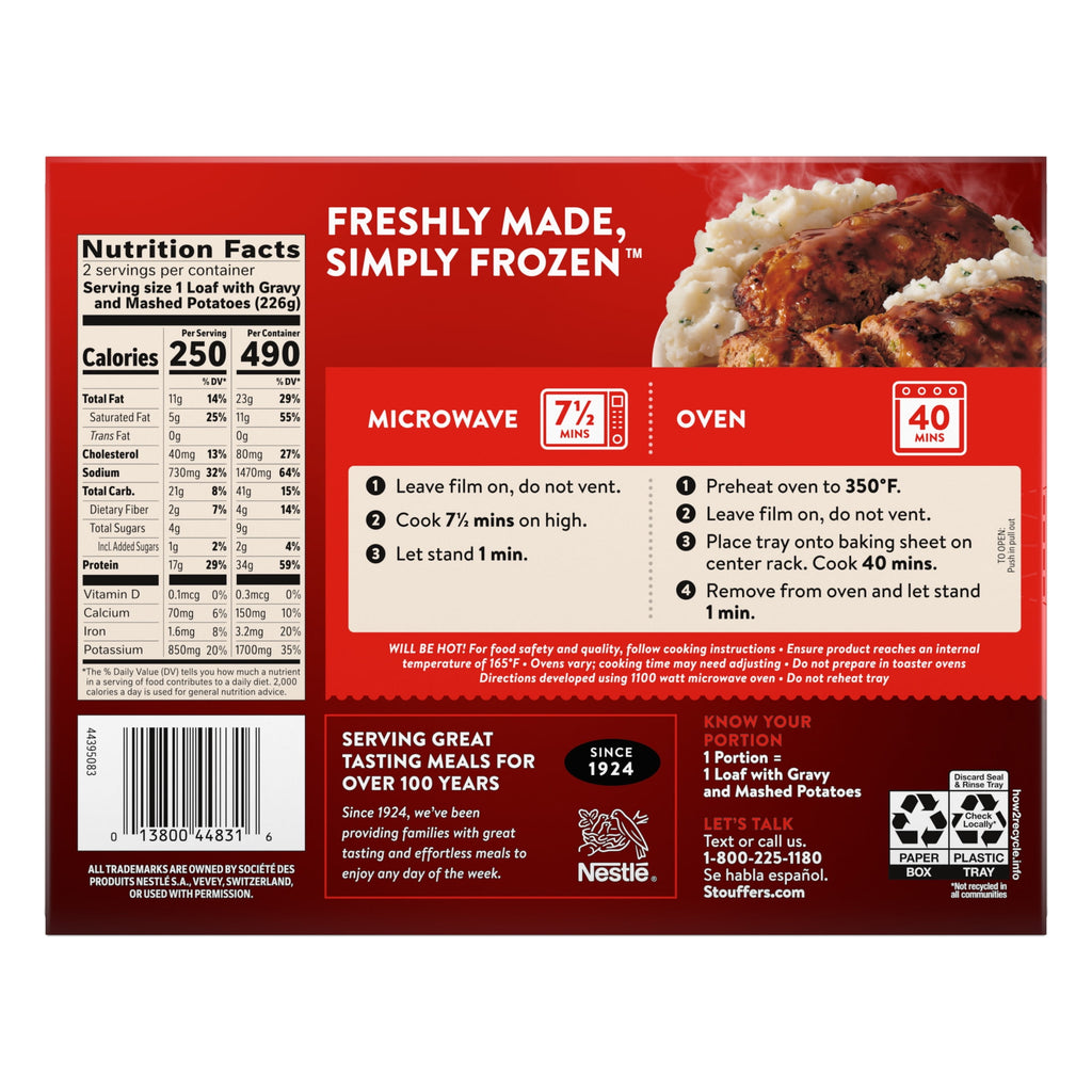 Stouffer's Meatloaf Frozen Dinner 16 Oz 2 Count