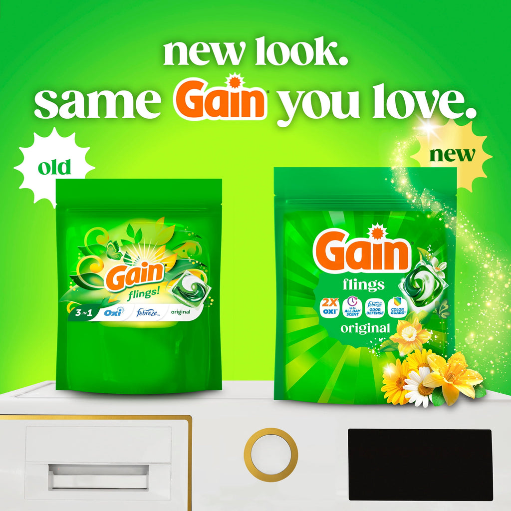 Gain Flings 4-in-1 Oxi Boost Febreze Laundry Detergent Pacs Original Scent 12 Count
