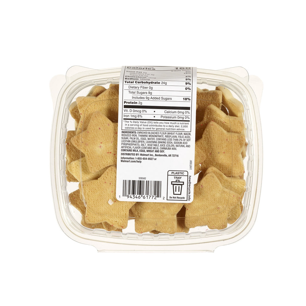 Mini Star Shaped Sugar Cookies 9.3 Oz 32 Count Freshness Guaranteed