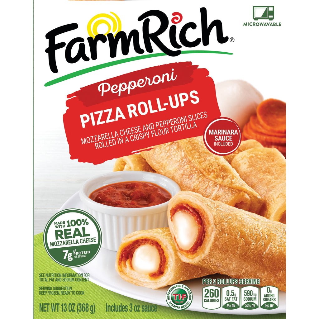 Farm Rich Pepperoni Pizza Roll-Ups Frozen 13 Oz
