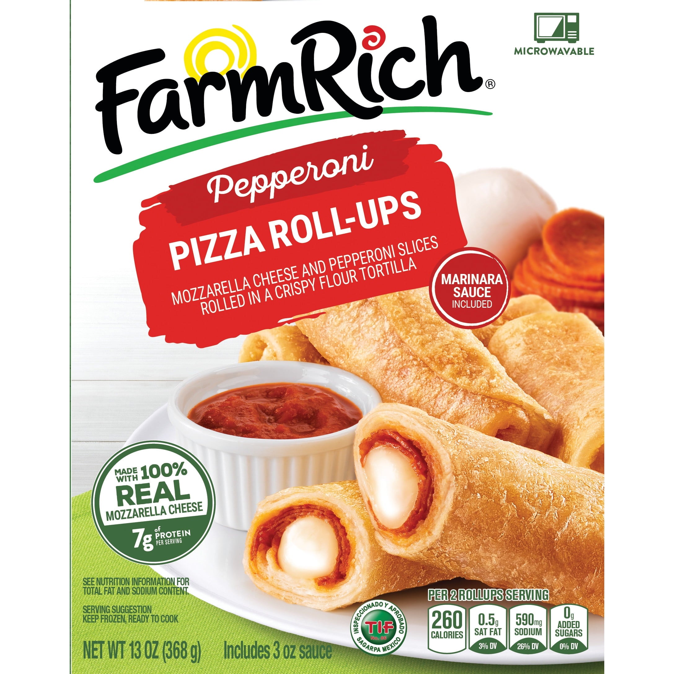Farm Rich Pepperoni Pizza Roll-Ups Frozen 13 Oz