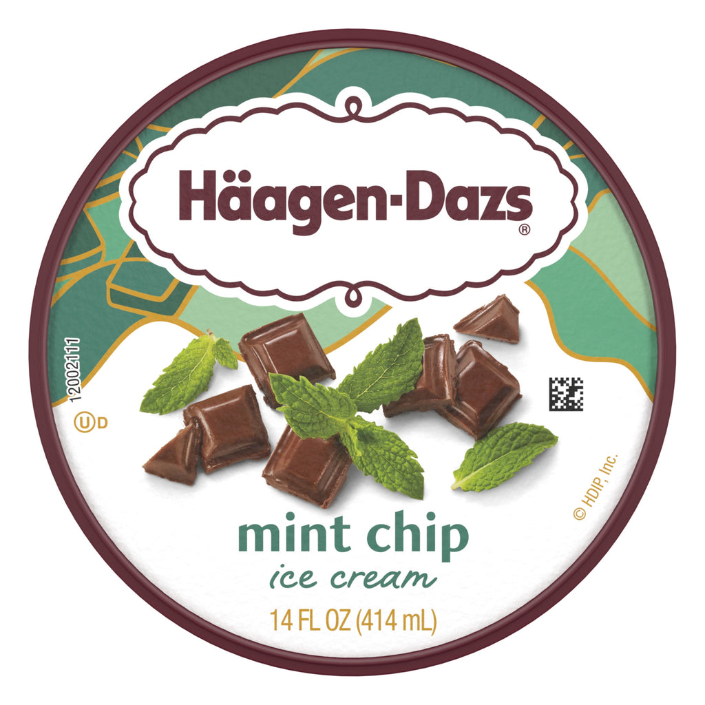 Haagen Dazs Mint Chip Ice Cream 14 Fl Oz Tub