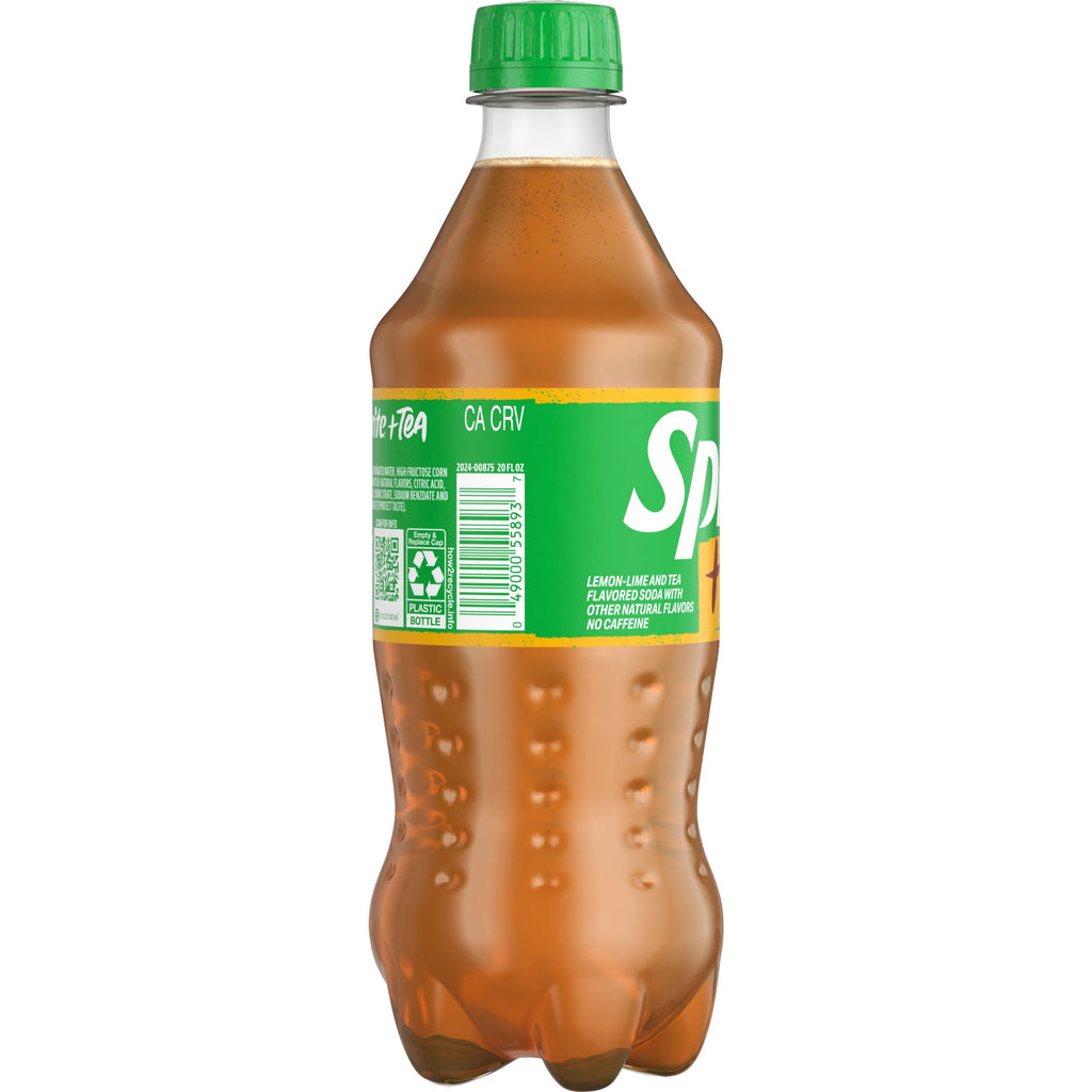 Sprite + Tea Lemon-Lime and Tea Flavored Soda 20 Fl Oz Bottle