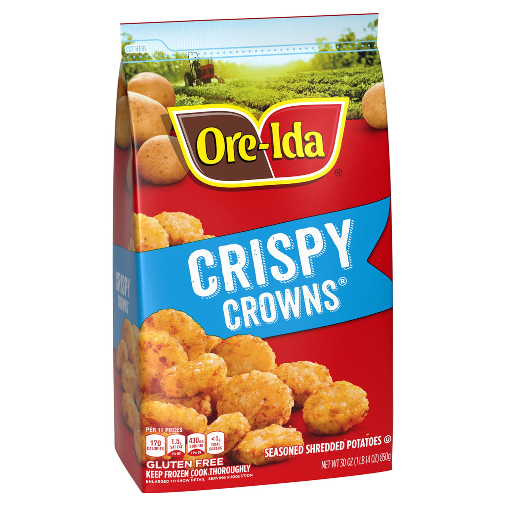 Ore-Ida Crispy Crowns Seasoned Shredded Frozen Potatoes 30 Oz
