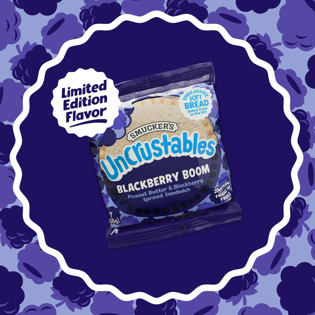 Smucker's Uncrustables Peanut Butter & Blackberry Spread Sandwiches Frozen 8 Oz