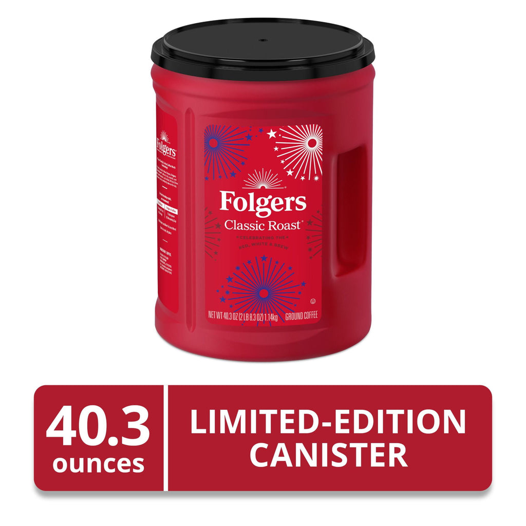 Folgers Classic Roast Medium Roast Ground Coffee 40.3 oz Canister