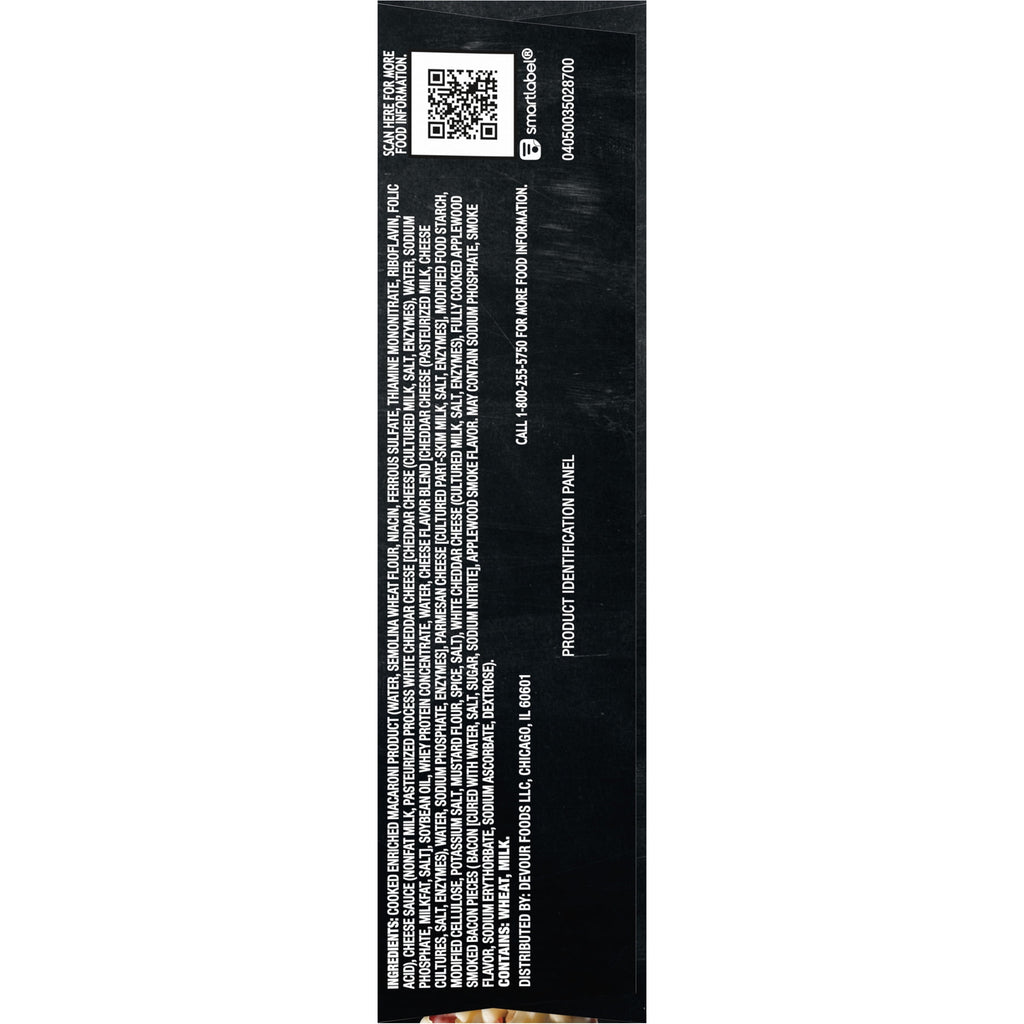 DEVOUR White Cheddar Mac & Cheese with Smoked Bacon Frozen Meal 12 Oz