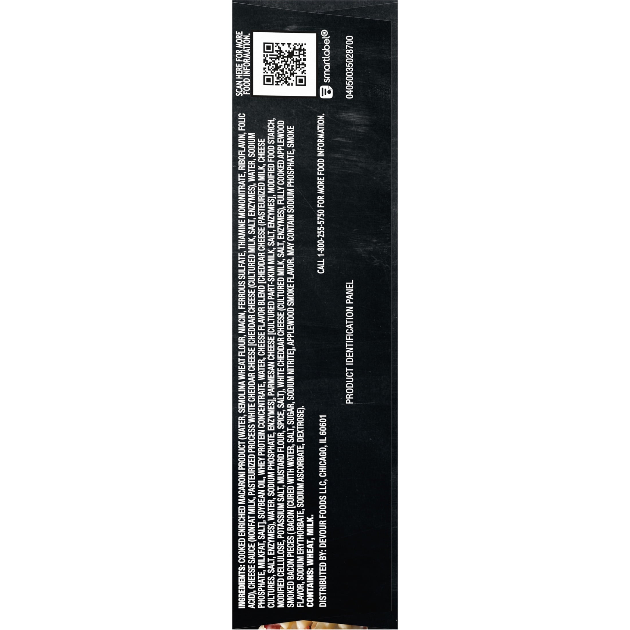 DEVOUR White Cheddar Mac & Cheese with Smoked Bacon Frozen Meal 12 Oz