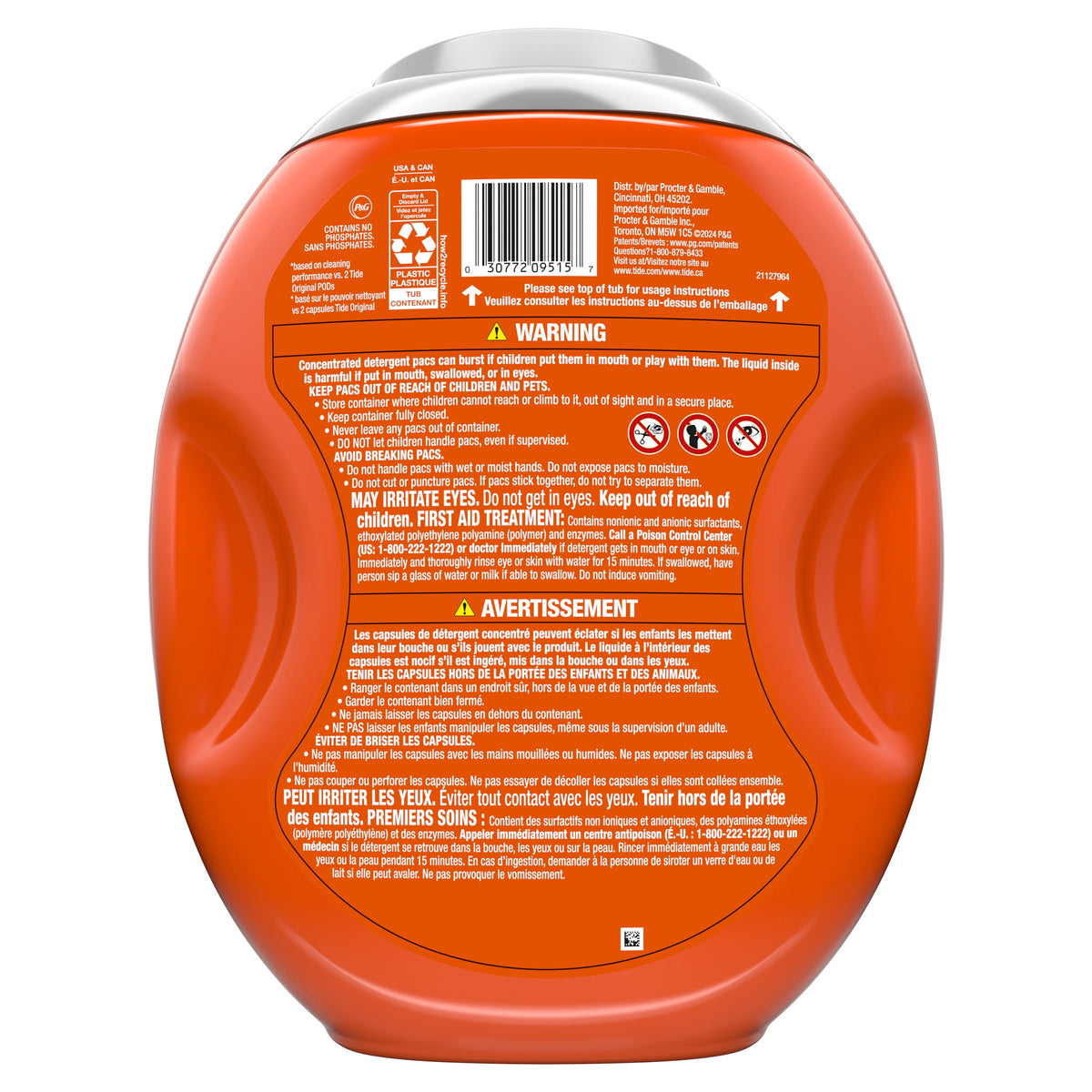 Tide Power PODS Laundry Detergent Pacs with Febreze Odor Eliminators Spring & Renewal 45 Count