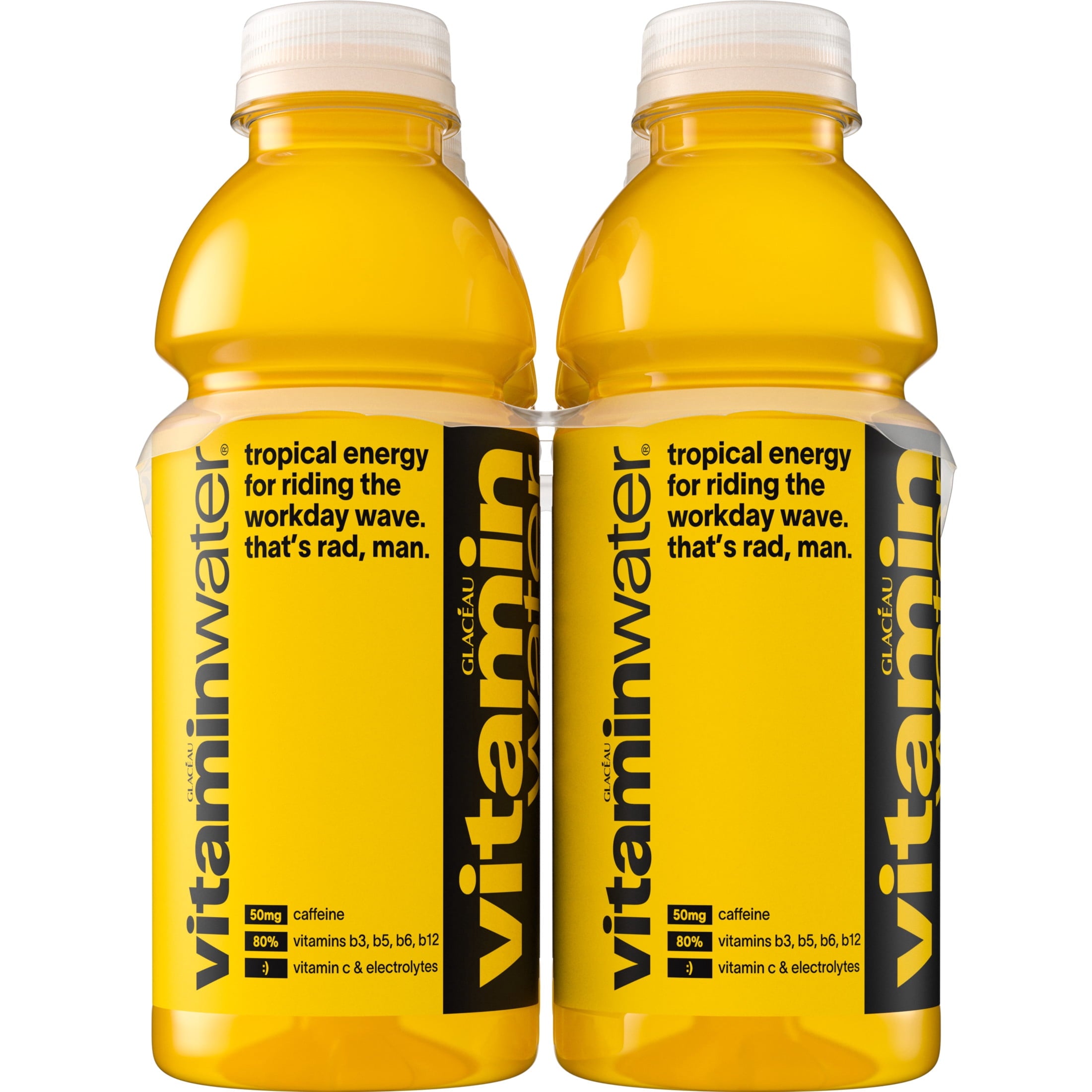 vitaminwater Energy Tropical Citrus Flavored Water Beverage 16.9 fl oz Plastic Bottles 6 Pack