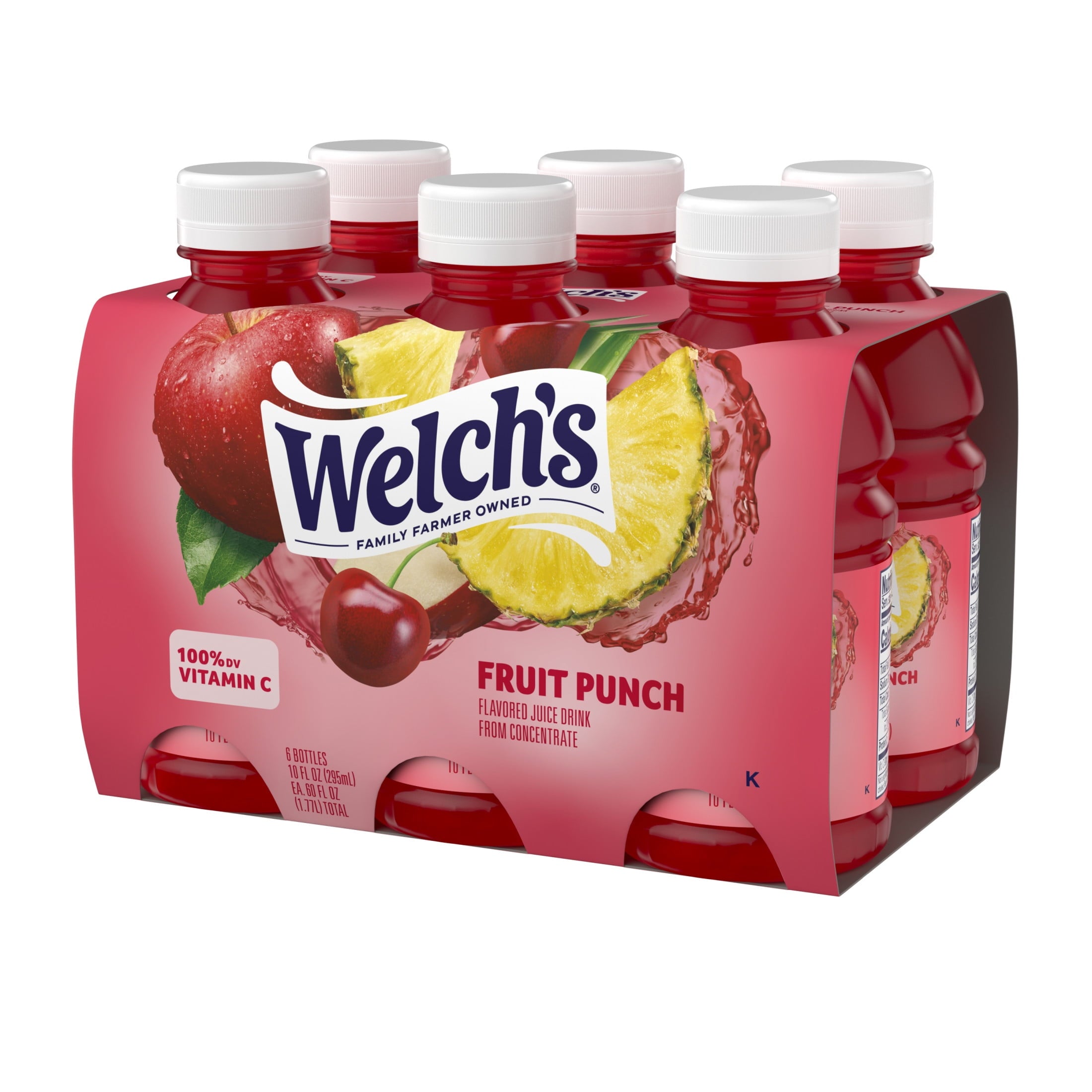Welch's Fruit Punch Juice Drink 10 fl oz 6 Pack