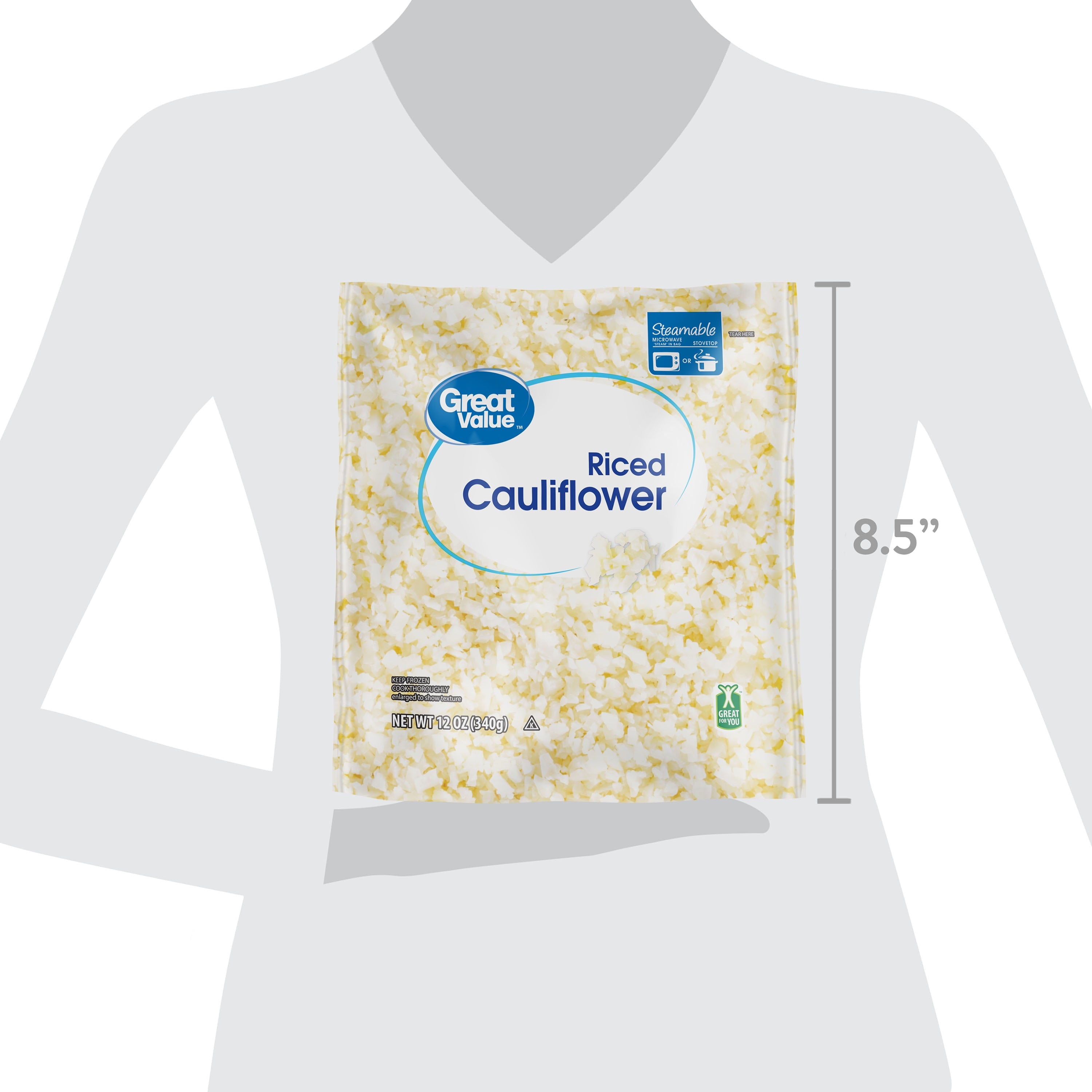 Great Value Riced Cauliflower Frozen 12 Oz