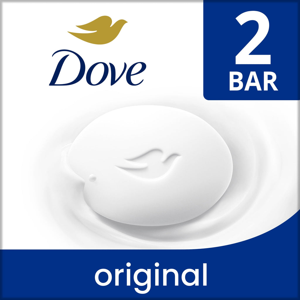 Dove Beauty Bar Soap Original Moisturizing Cream 3.75 oz 2 Bars