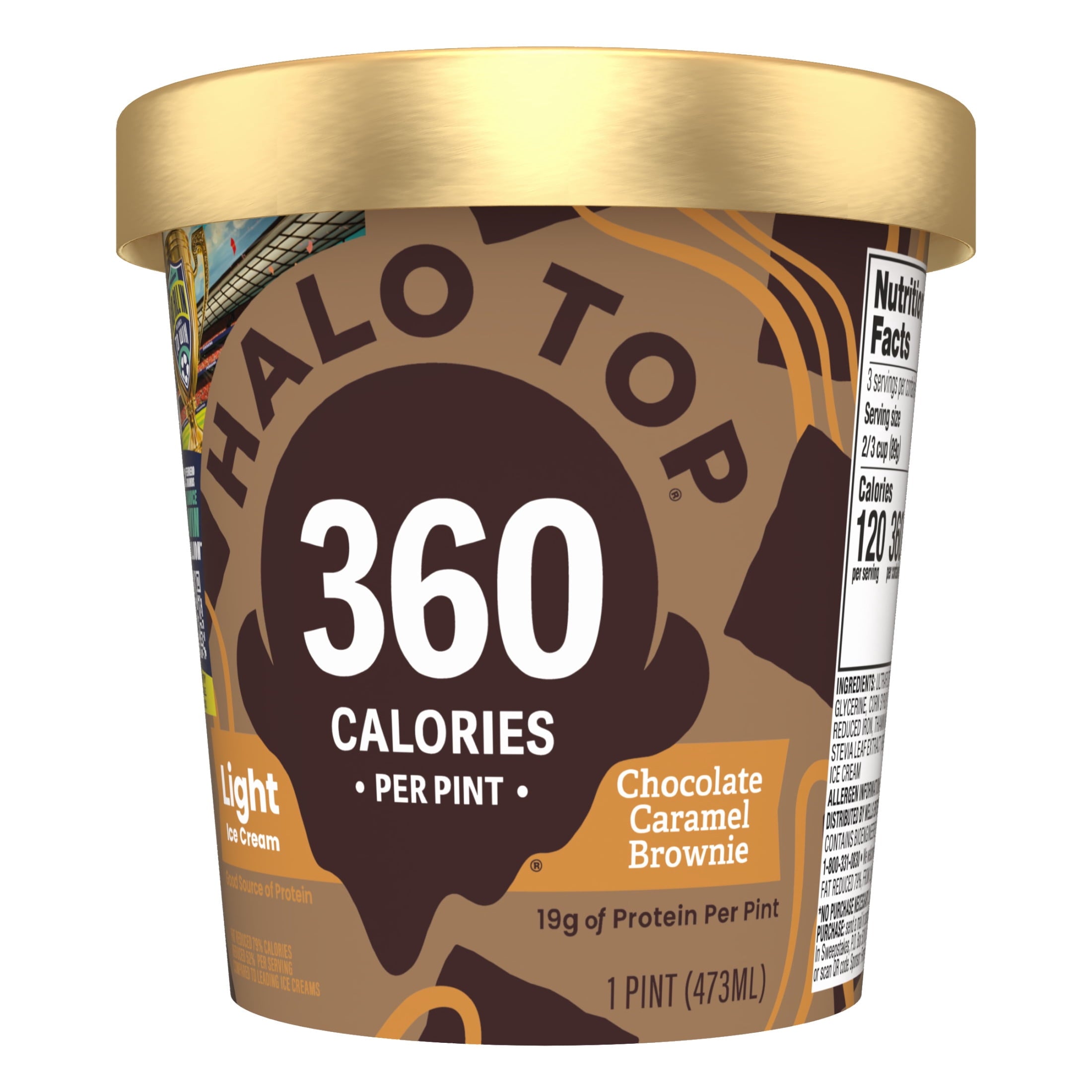 Halo Top Chocolate Caramel Brownie Light Ice Cream 16 Fl Oz